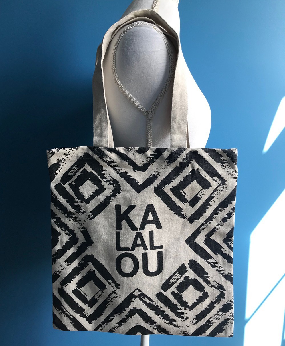 KALALOU Tribal Pattern Tote Bag Decor 100% Cotton Canvas Shopping Bag NWOT