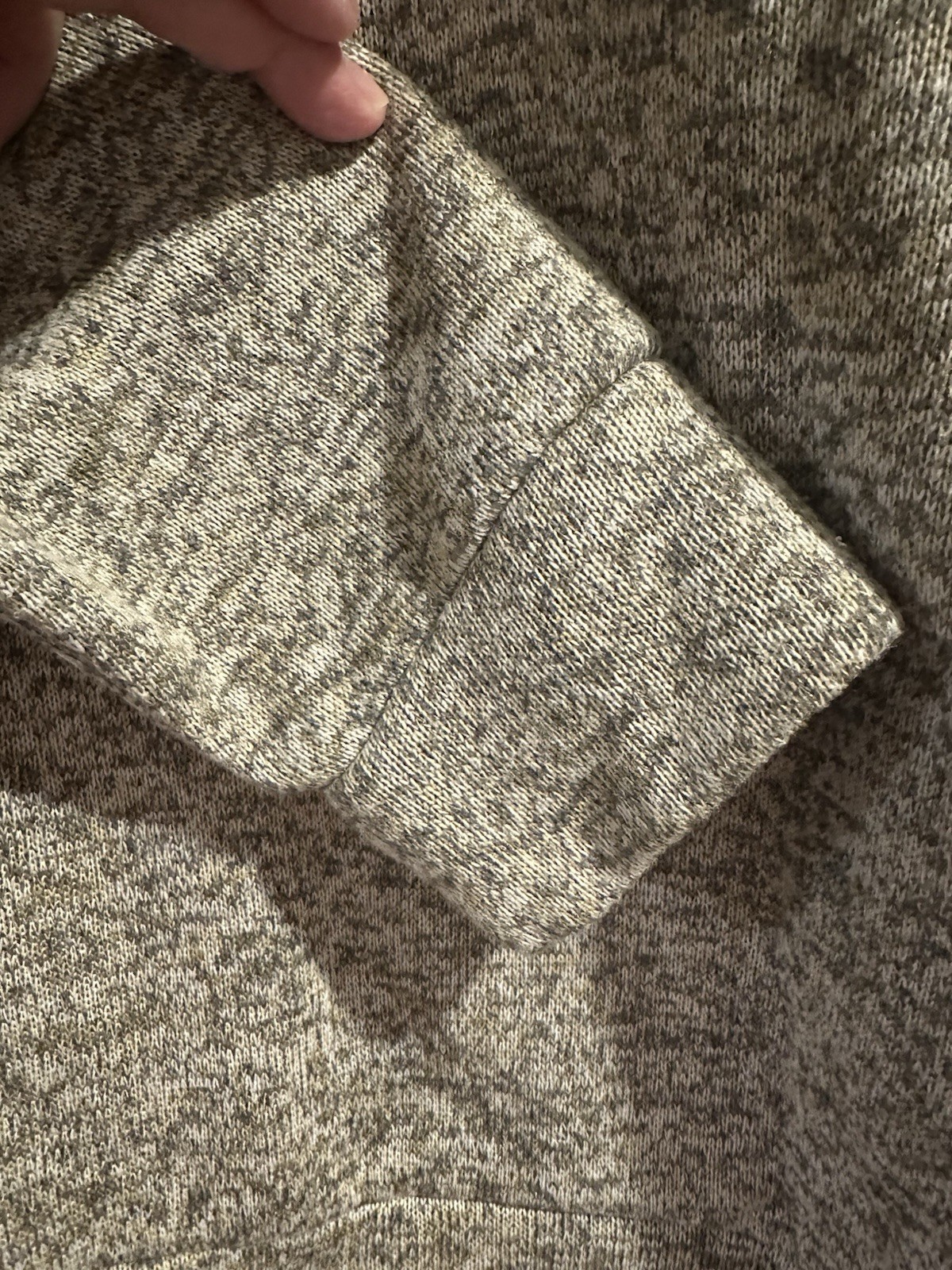 Old Navy Men’s Gray Heathered Fleece Full Zip Hooded Hoodie Pockets M