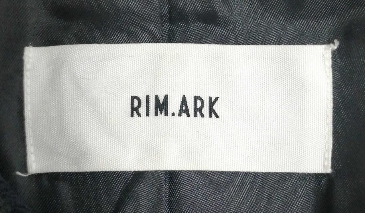Rim.ark Collarless Check Coat 460bal30-0600 Used