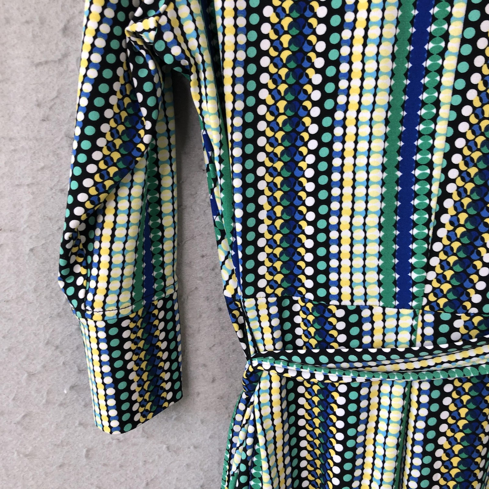 Laundry by Design Dress Womens Medium Polka Dot Wrap Belted Retro Pattern