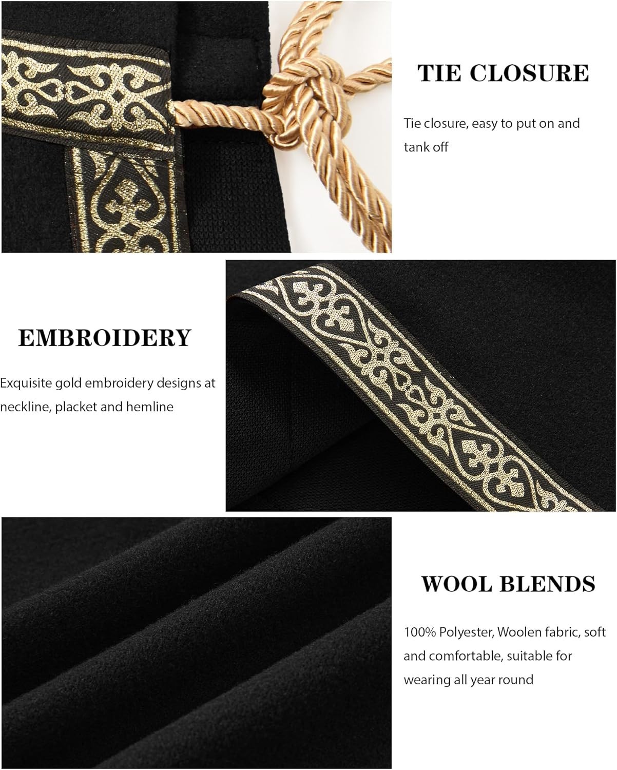 Mens Renaissance Shawl Half Shoulder Cape Medieval Samurai Cloak LARP Warrior