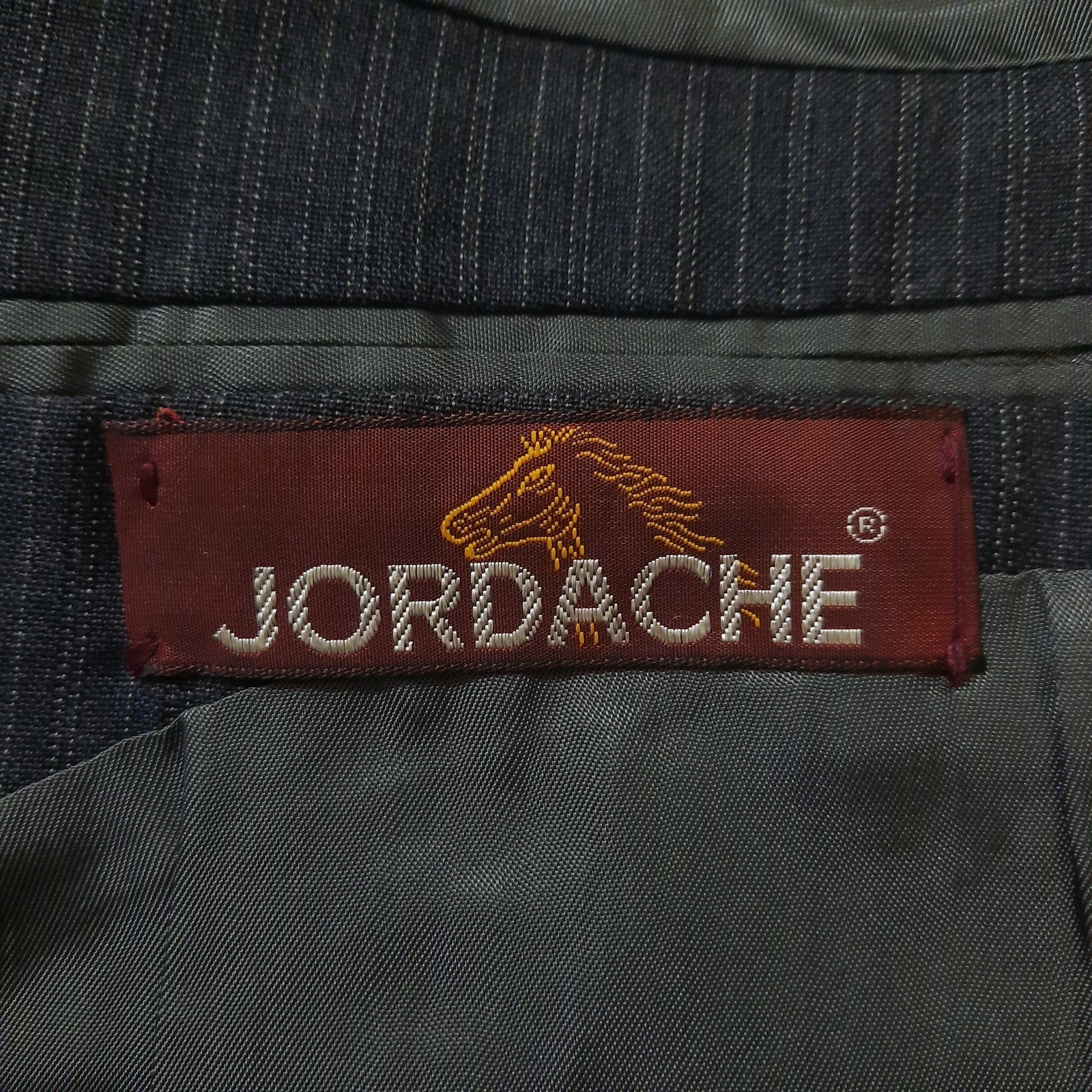 Mens 44R Blazer Gray Striped Wool 2XL 48″ Sport Coat Suit Jacket Jordache