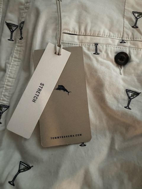 TOMMY BAHAMA MIX MASTER 569 CONTINENTAL MEN’S SHORTS MARTINI GLASSES MULTISIZE