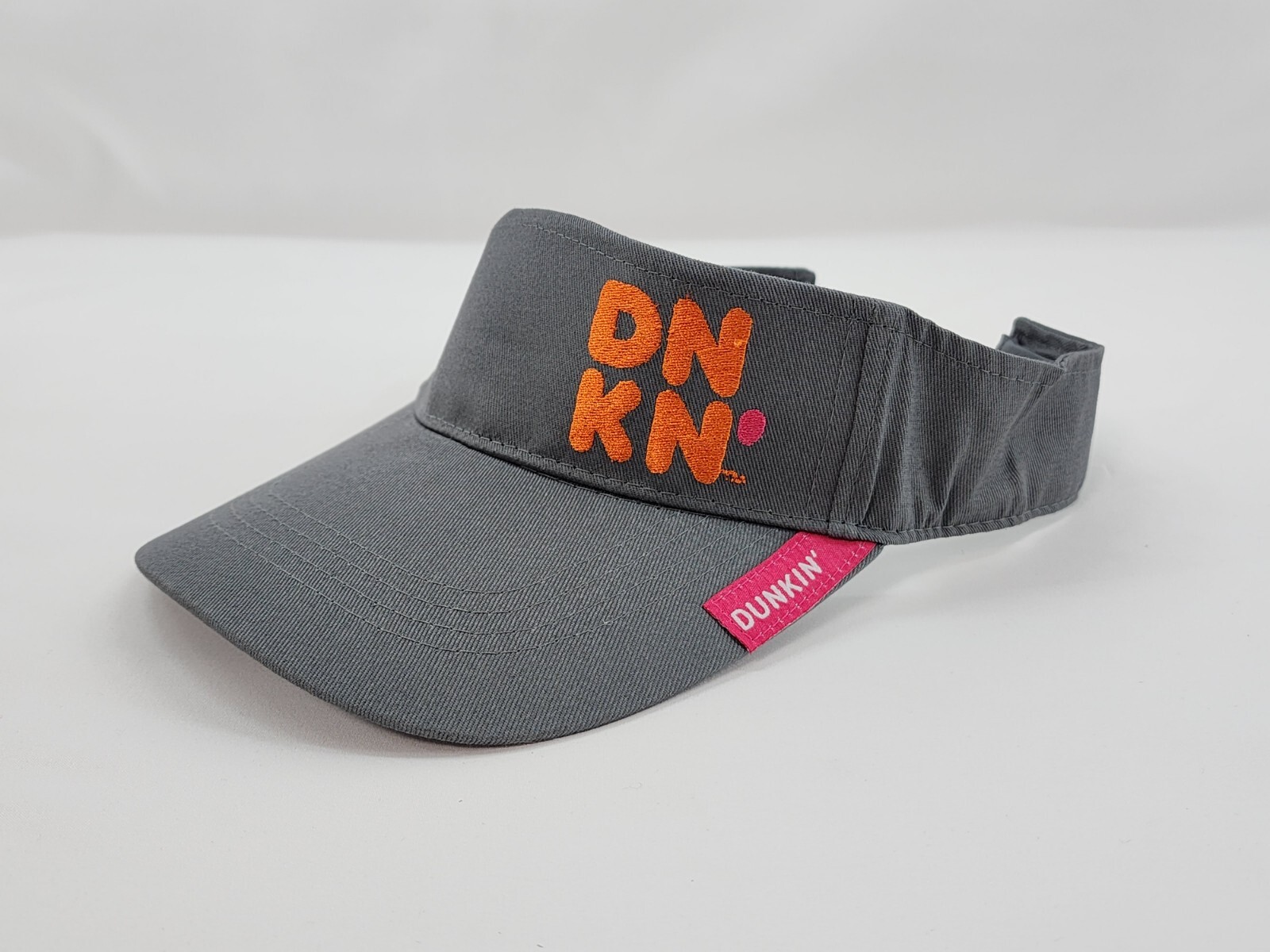 Dunkin Donuts DNKN’ Visor Hat Cap Embroidered Grey 2023 Employee Issued Uniform