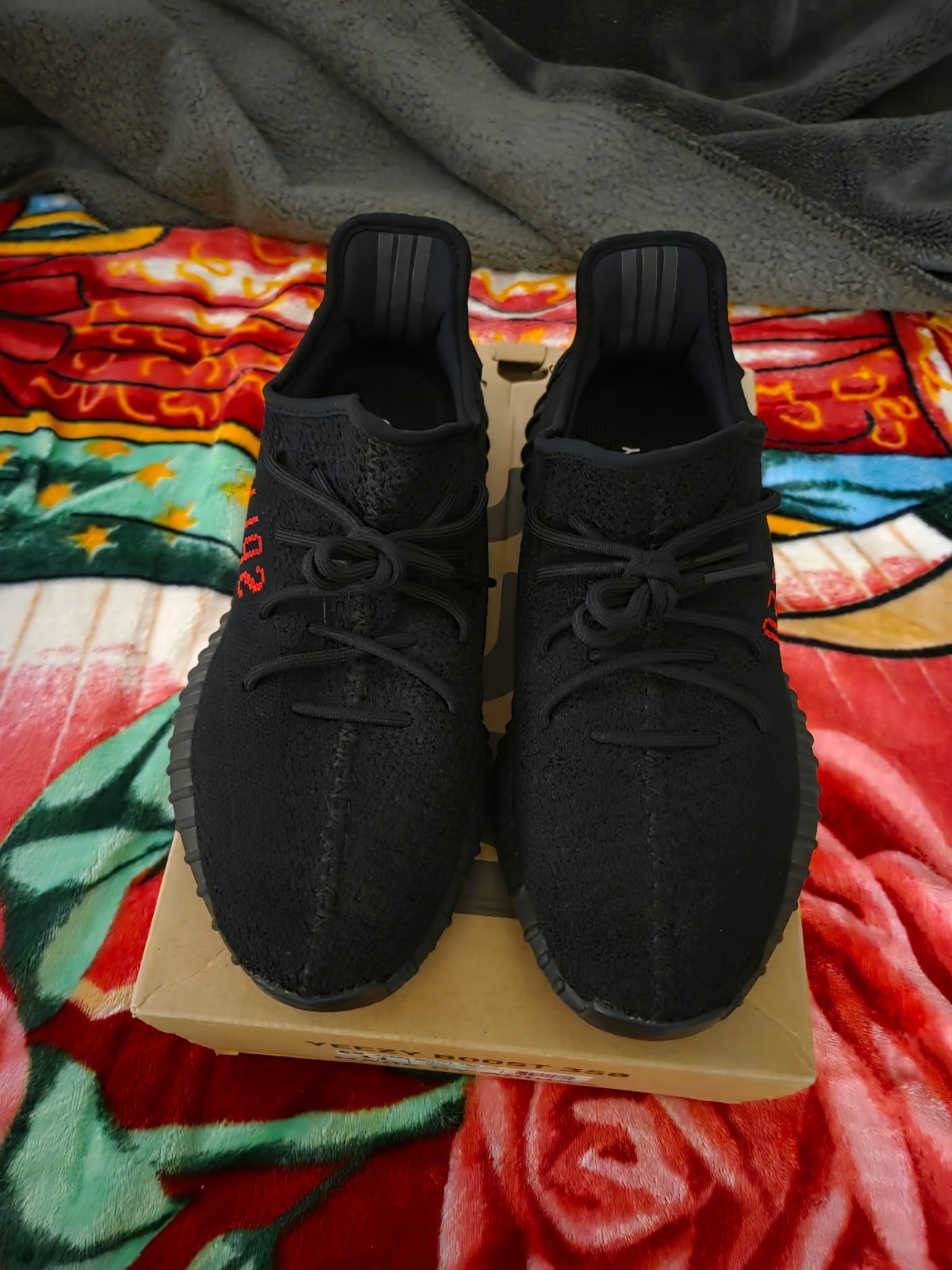 adidas Yeezy Boost 350 V2 Bred Black/Red Low Top Sneakers CP9652 2017