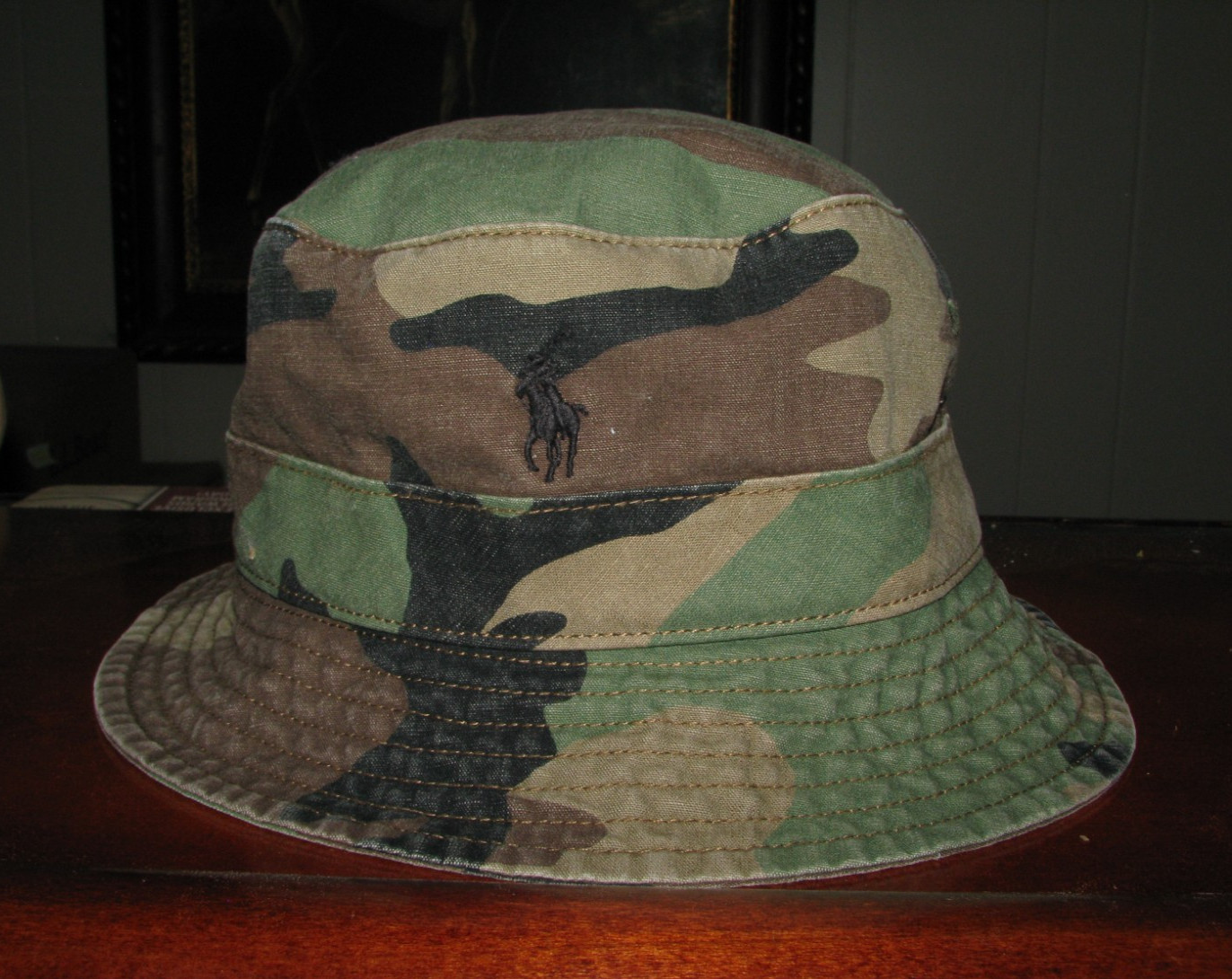 Men’s POLO-RALPH LAUREN Camo PONY Bucket Hat (S-M)