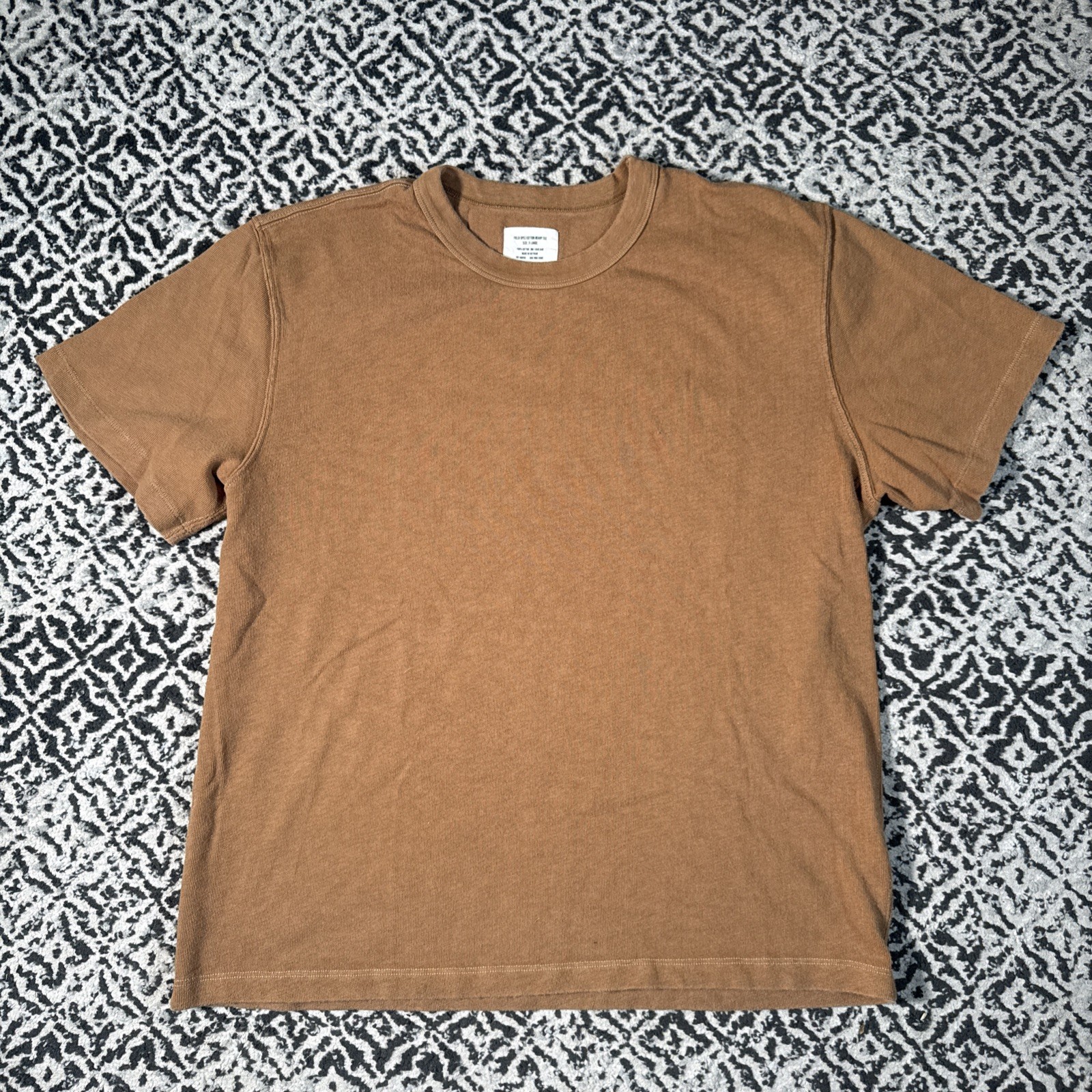 Buck Mason Field-Spec Shirt Tee Mens Size XL BrowCotton Heavy Military Boxy Crew