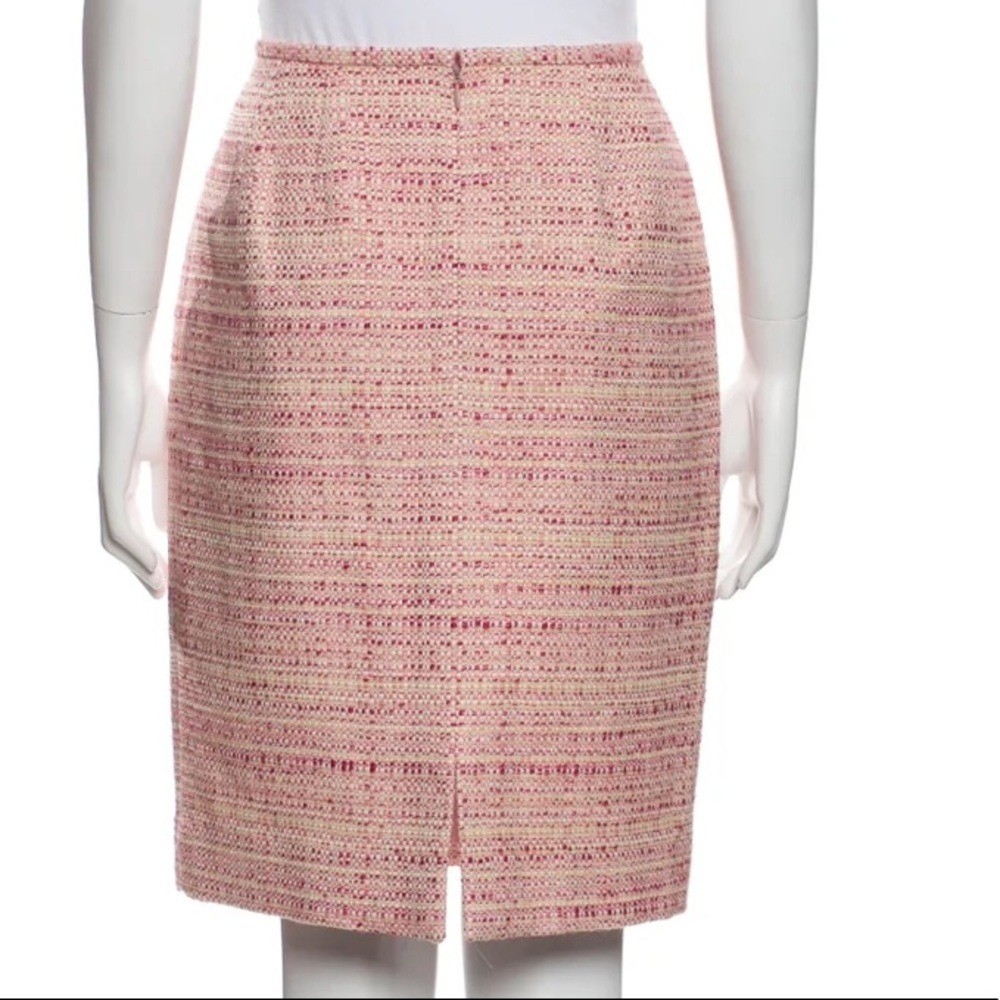 Lafayette 148 New tweed wool blend pencil Skirt knee length slit high waist