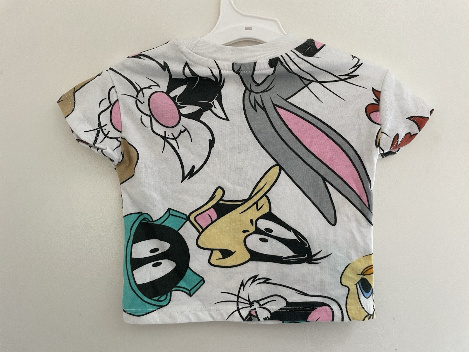 Looney Tunes Baby Boy Girl Sylvester Daffy Duck Cotton Blend T-Shirt White 12M