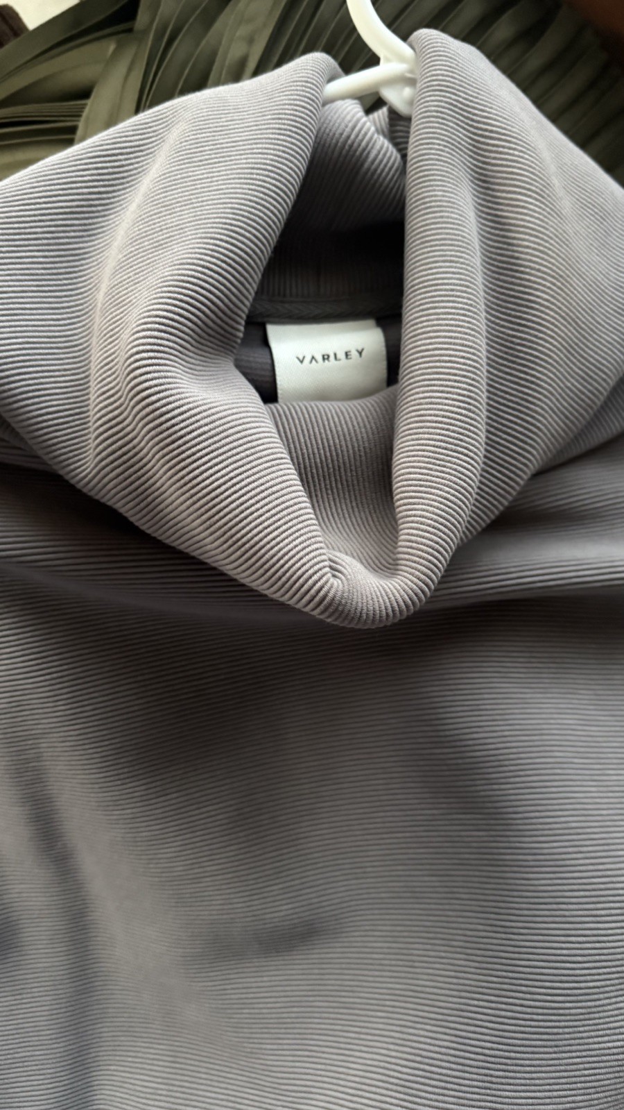 Varley Milton Sweat – Tarmac Longline Doublesoft Taupe Fleck Pullover