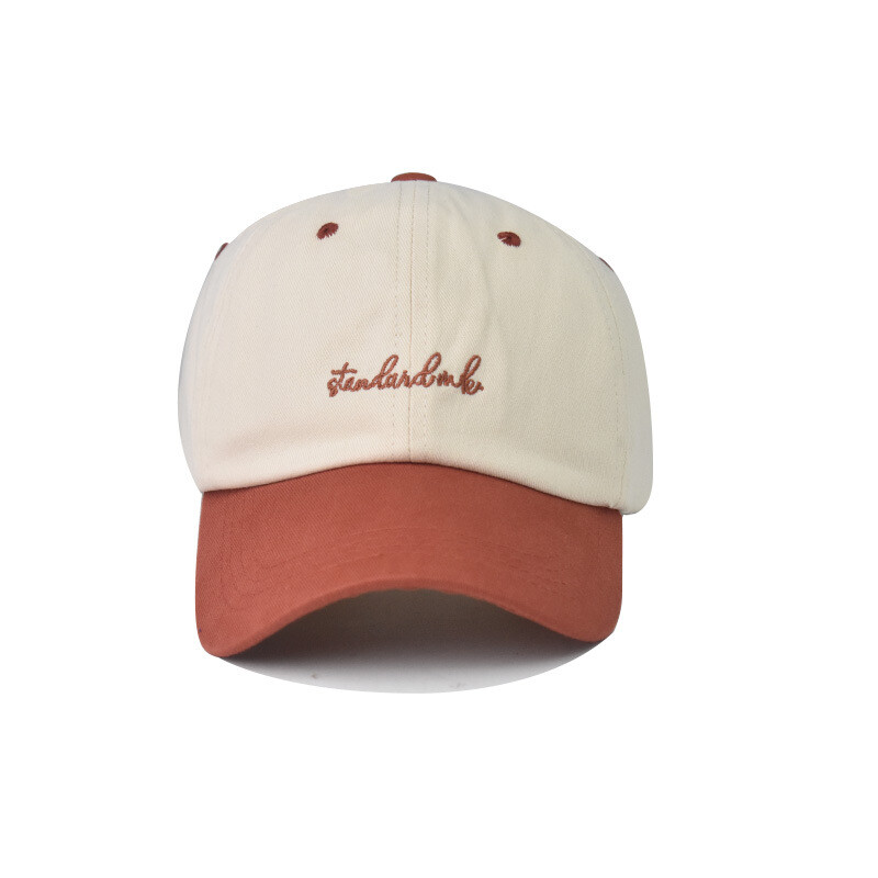 Men Women Small Letter Contrast Color Baseball Hat Cotton Personalized Cap
