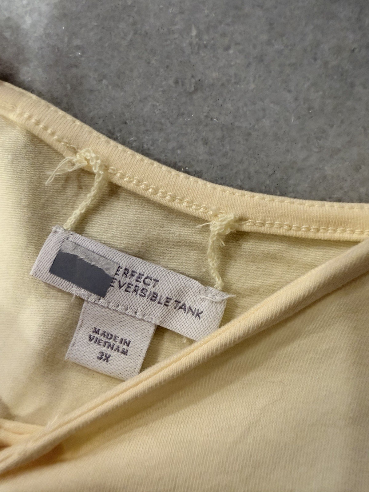 NWOT J. Jill Size 3X Perfect Reversible Tank Top Soft Stretch Cotton Pale yellow
