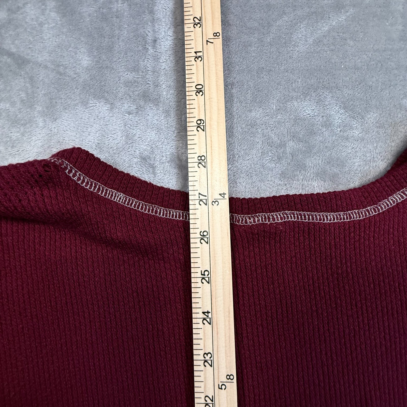 Active Life Colorblock Thermal Knit Tunic Top Gray Burgundy XL NWT