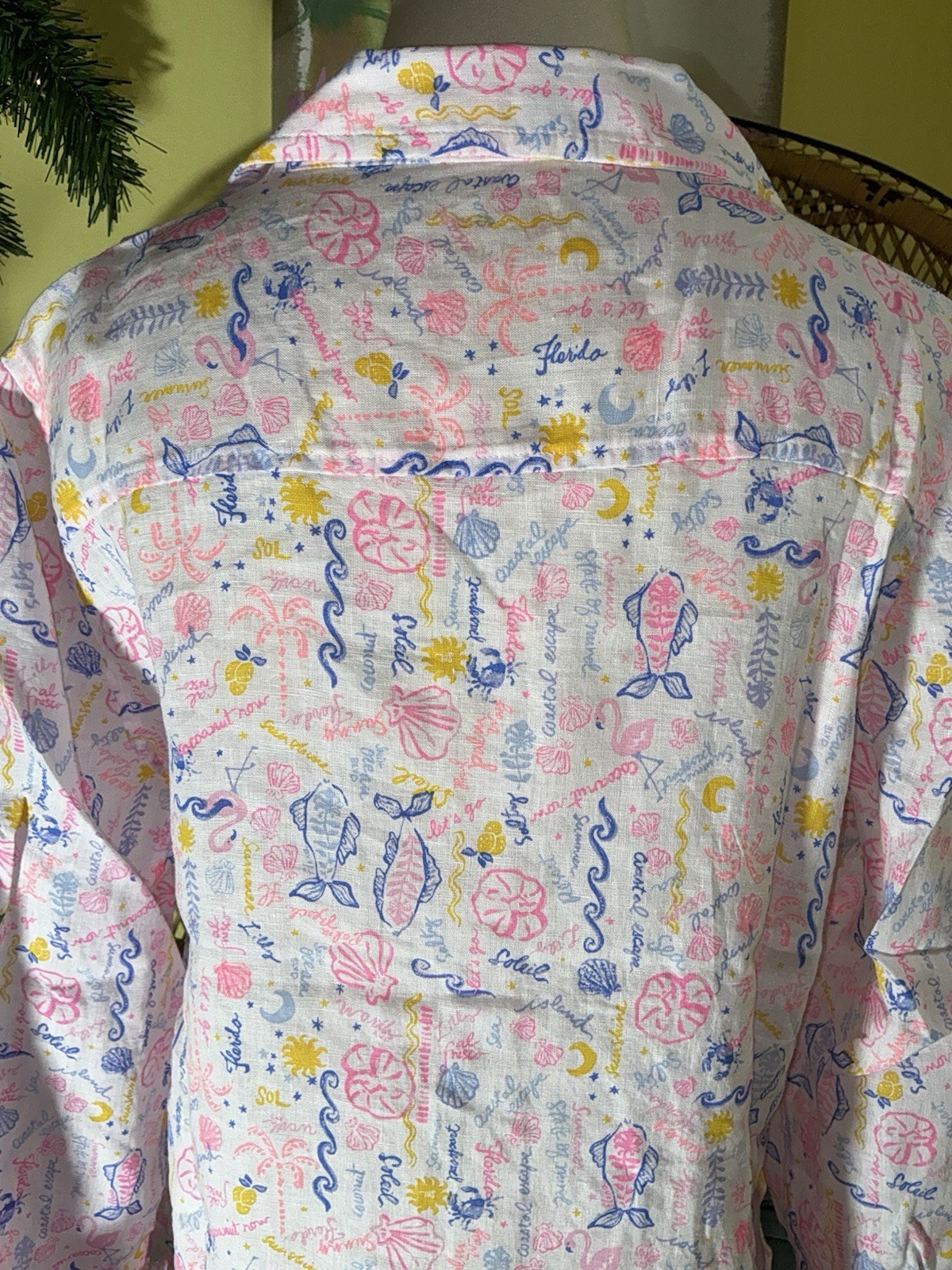Lilly Pulitzer NWT Sea View Button Down Top Summer Serenade Size L,XL,XXL