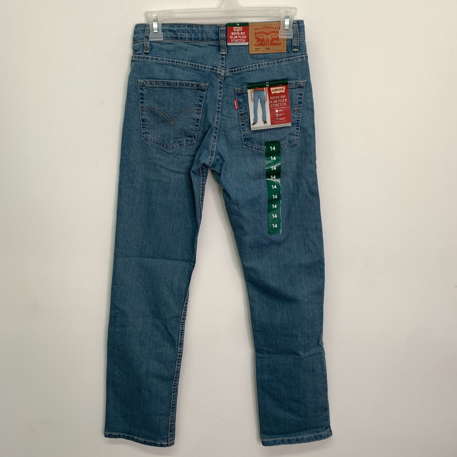 Levi’s Boys Youth Jeans 14 511 Slim Flex Stretch Denim Blue Jeans Size 14