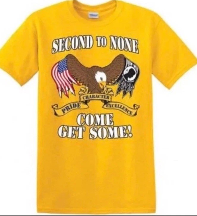 3 Piece Set Second to None Yellow T-Shirt & Cap Mens M 322 Squadron Lackland TRS