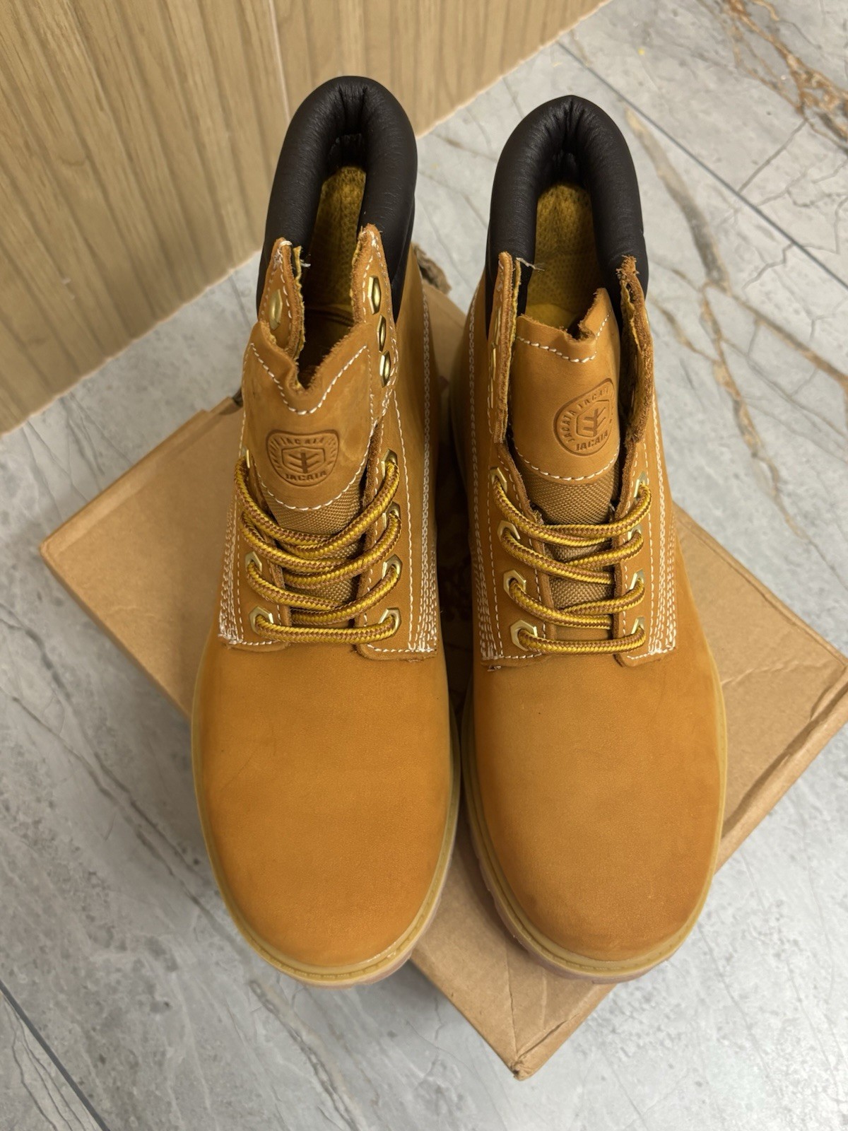 Jacata Men’s Work Boots Waterproof Leather Work Boots 8601 Us Size 7 Wide