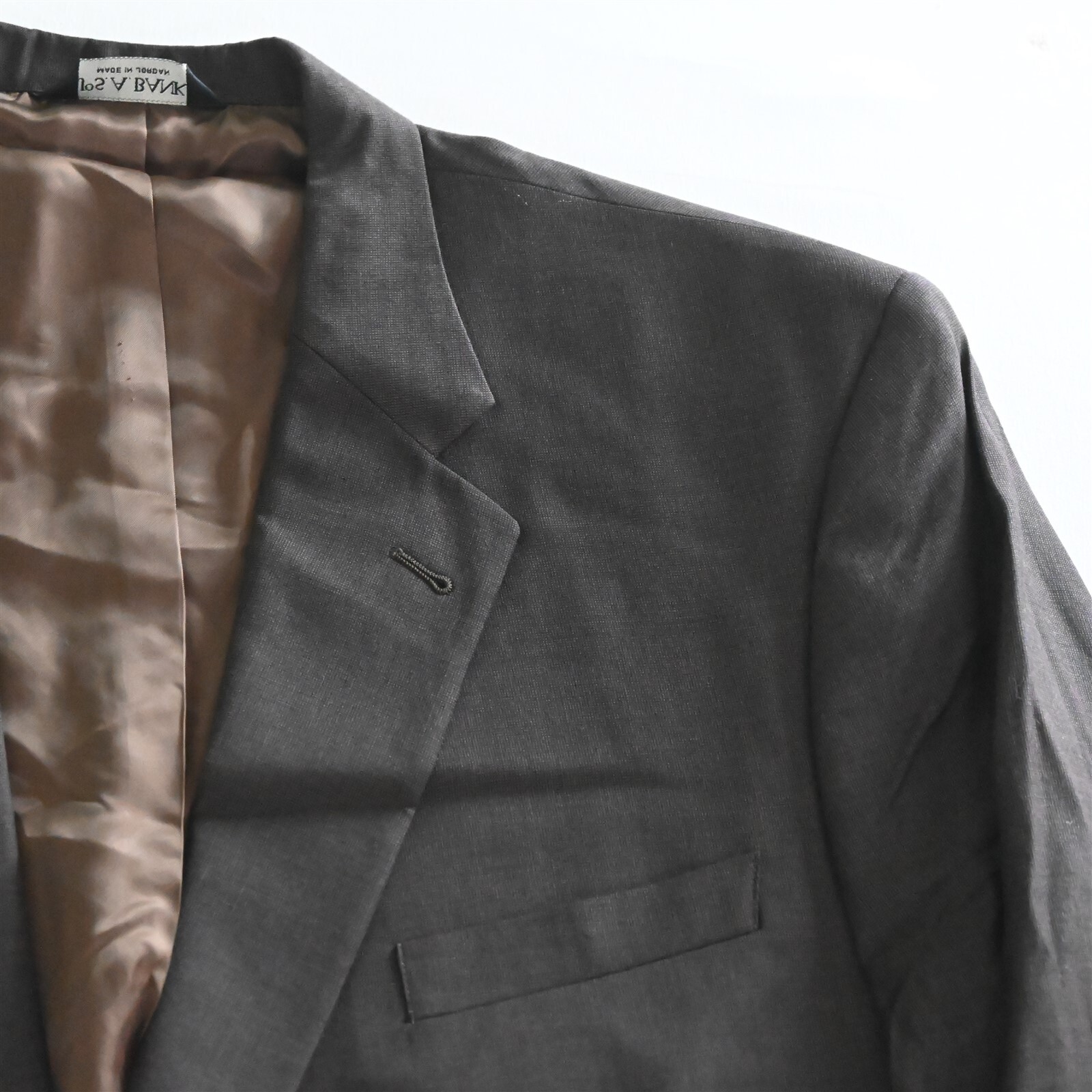 NEW Jos A Bank 50R 46×32 Brown Nailshead 100% Wool Mens Jacket Pants Suit