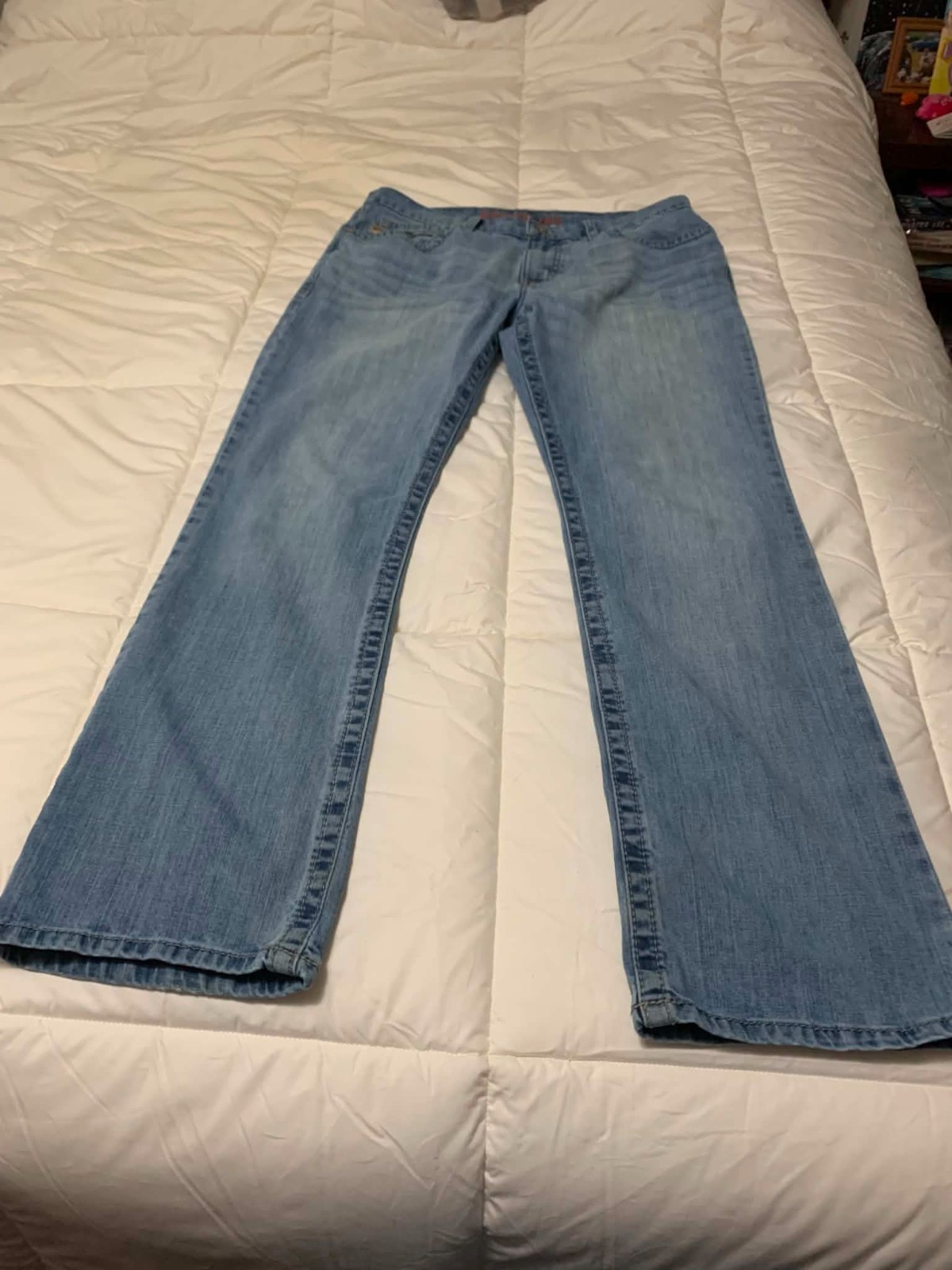 Cinch Ian Men’s Jeans 34×32 Light Wash, Mid-Rise, Slim Fit, Bootcut, Comfort Fit