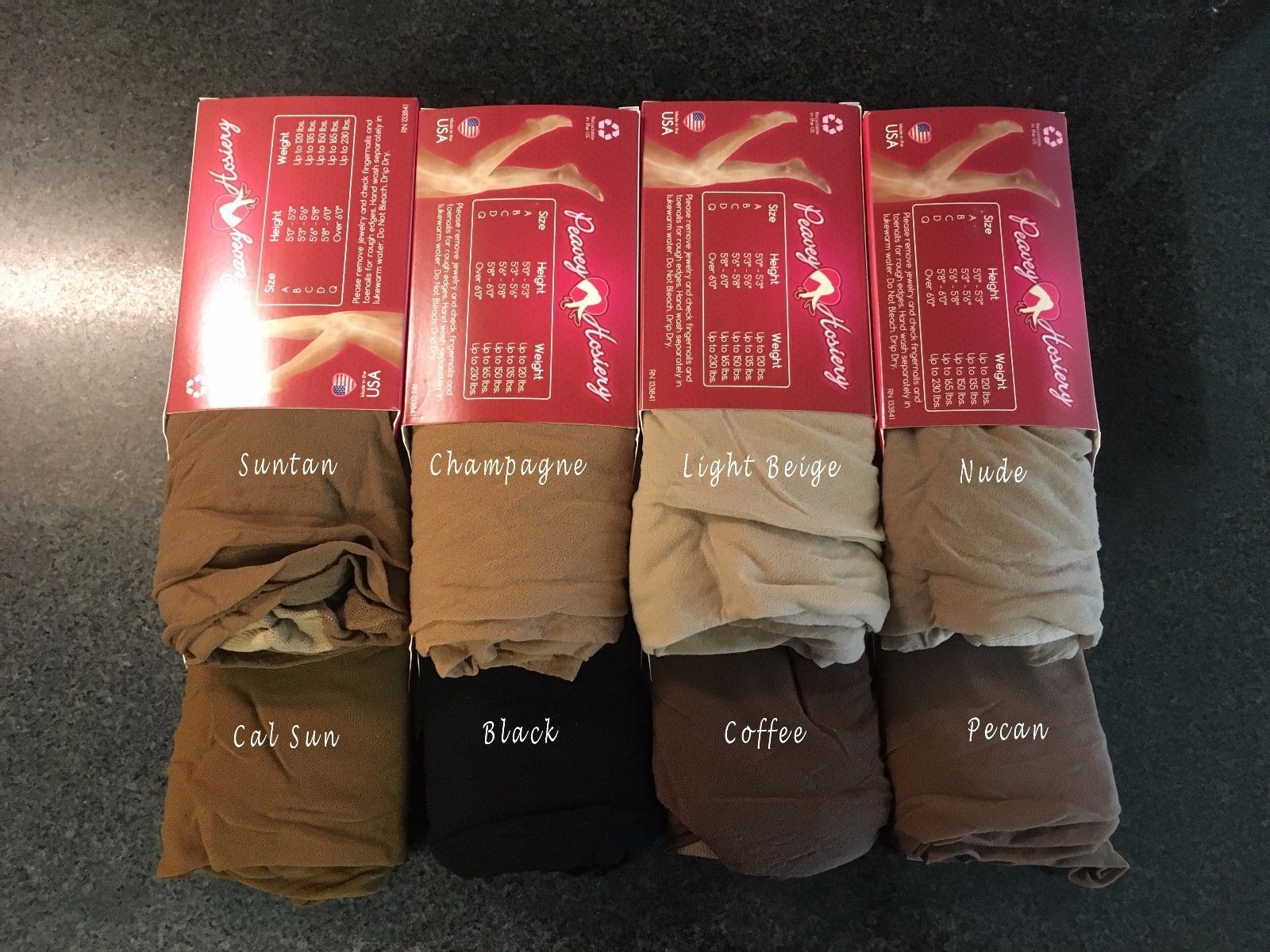 PEAVEY Pantyhose & 40 Denier Compression Tights Hooters Shiny Hosiery A B C D Q