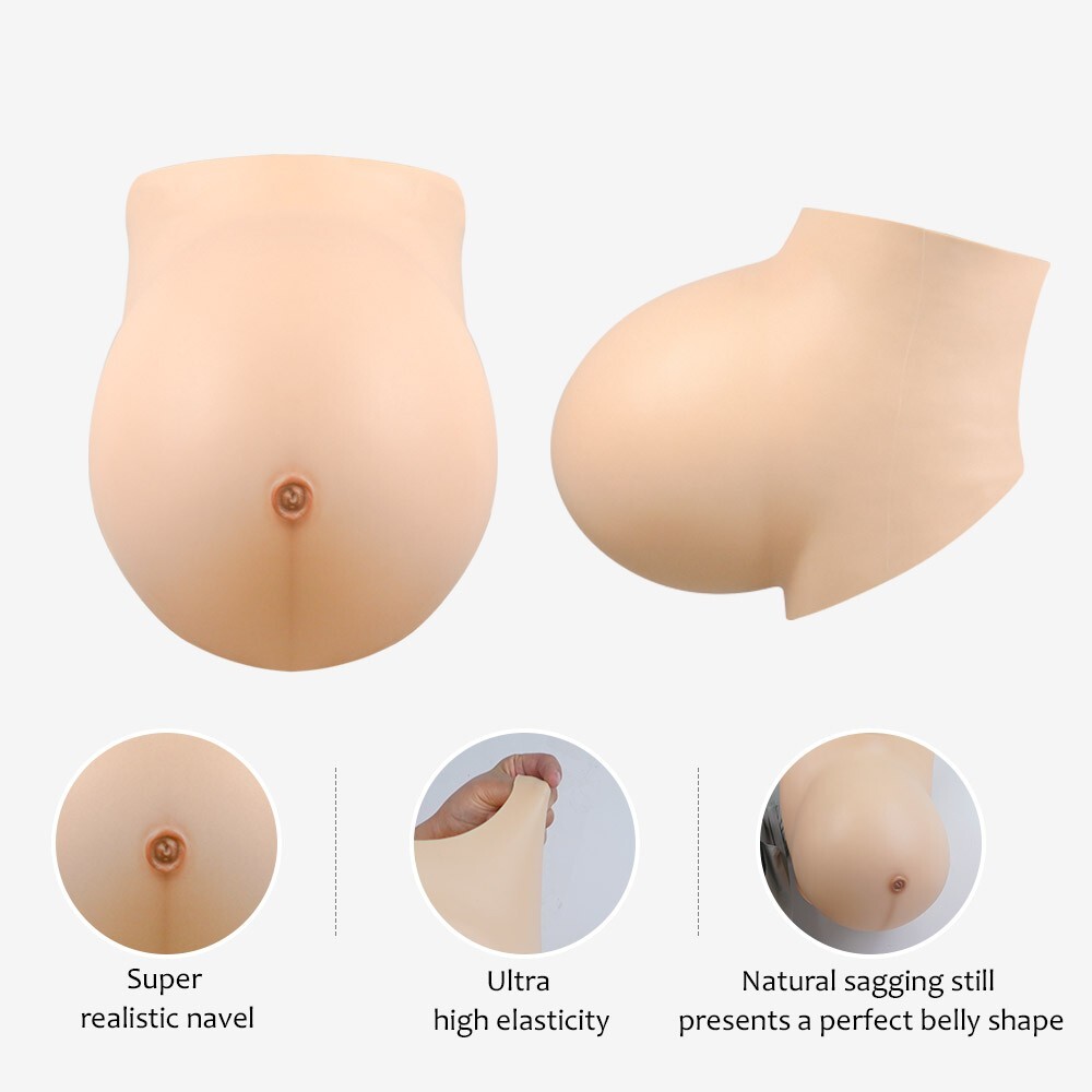 SilkEase Silicone Fake Pregnant Belly Pregnancy Tummy For Crossdresser Cosplayer