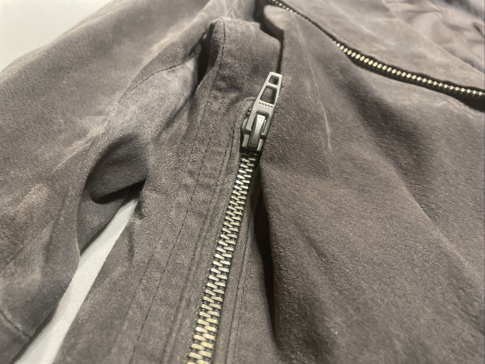 Blank NYC Suede Moto Jacket Grey – Womens Size M