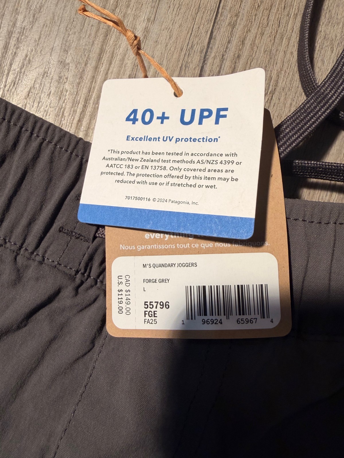 Patagonia – Quandary Forge Grey 40+ UPF Jogger Pants Mens, Different Sizes