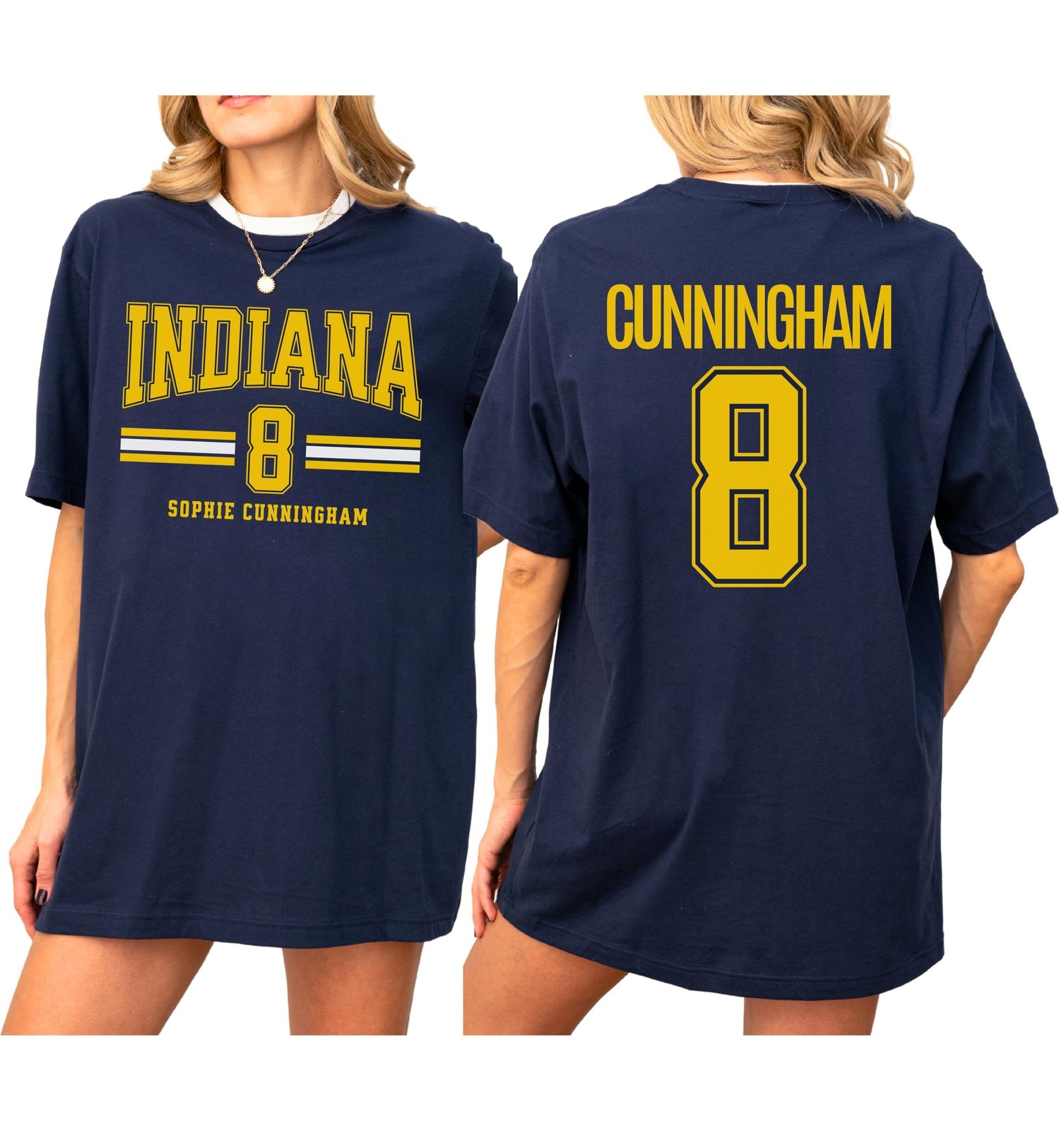 Sophie Cunningham Indiana #8 Basketball T-Shirt, Unisex Soft Cotton Tee for Fans