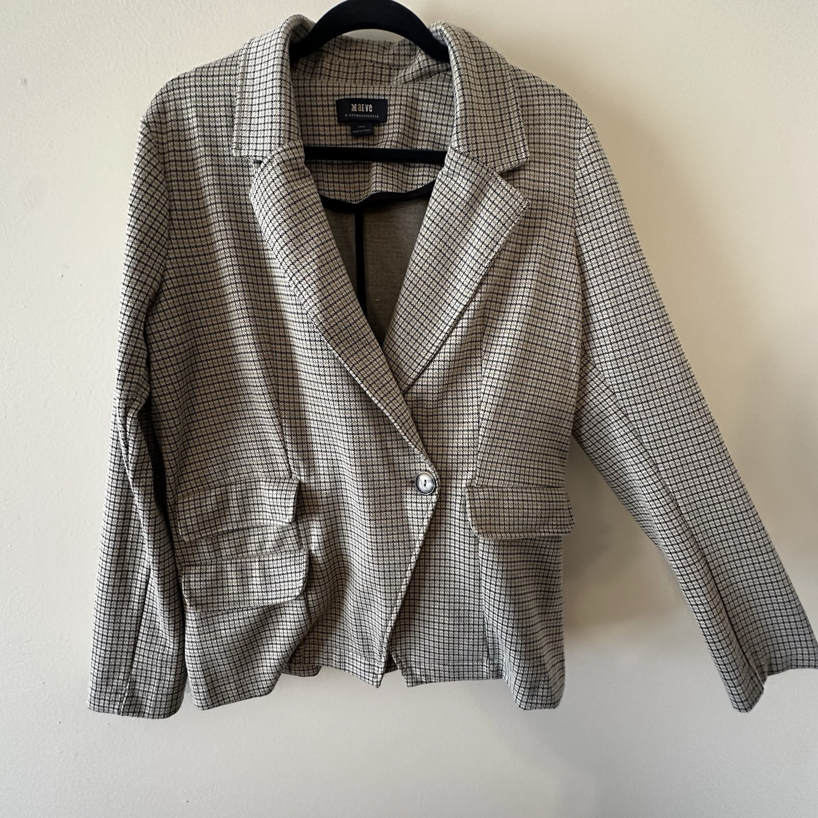 Maeve By Anthropologie Womens Collegiate Knit Blazer Academia Size L