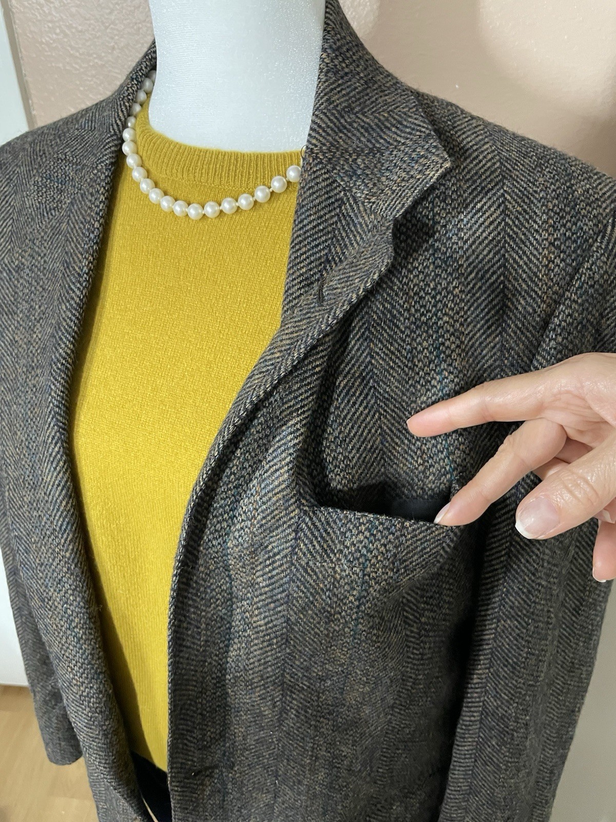 Vintage Cambridge Classics Men’sTweed BlazerJacket SzL UNISEX 70’s 80’s Academic