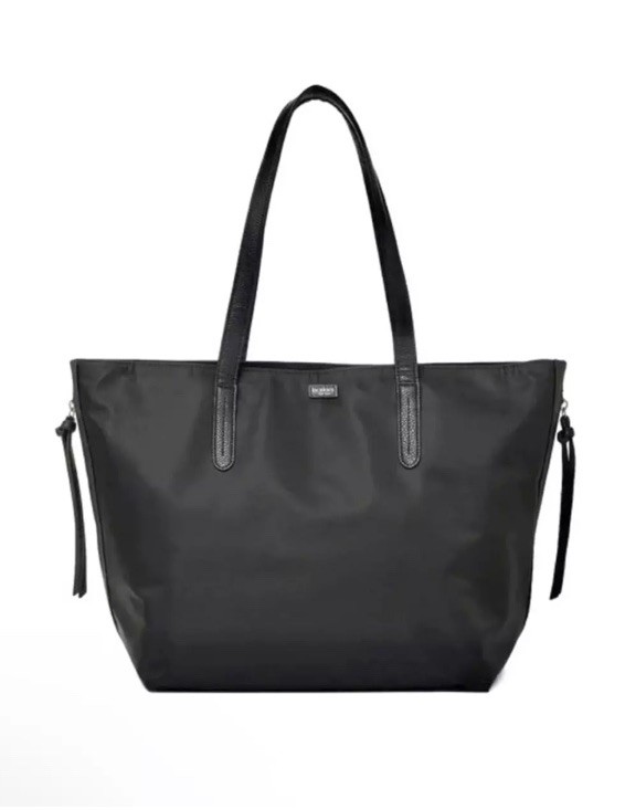 Botkier New York Bond Lightweight Tote Bag Black Nylon Zipper Accent Brand New