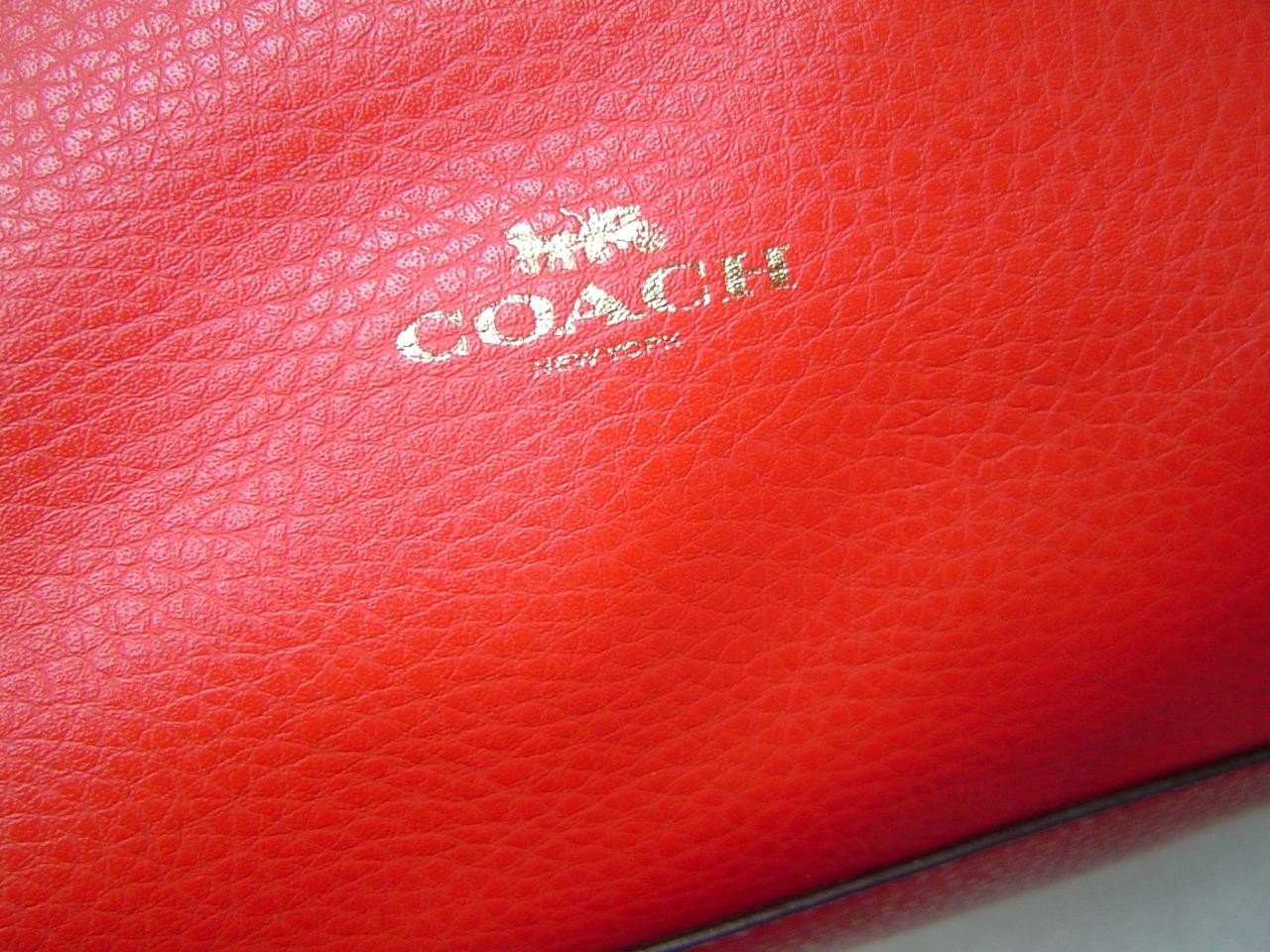 AUTHENTIC COACH RED LEATHER DERBY TOTE #58660 EUC/LN