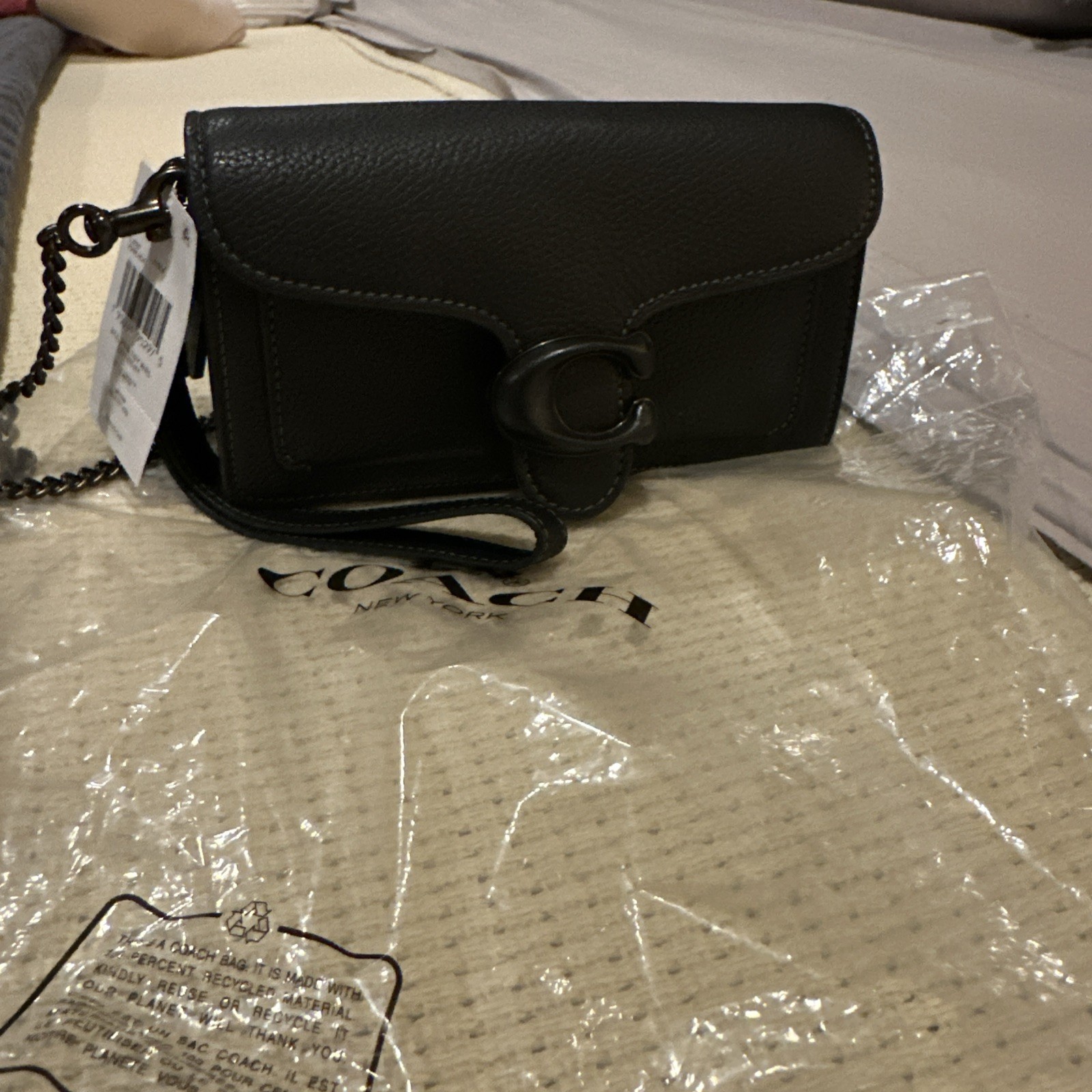 COACH Shoulder bag Leather black Pebbeled CJ925 NWT