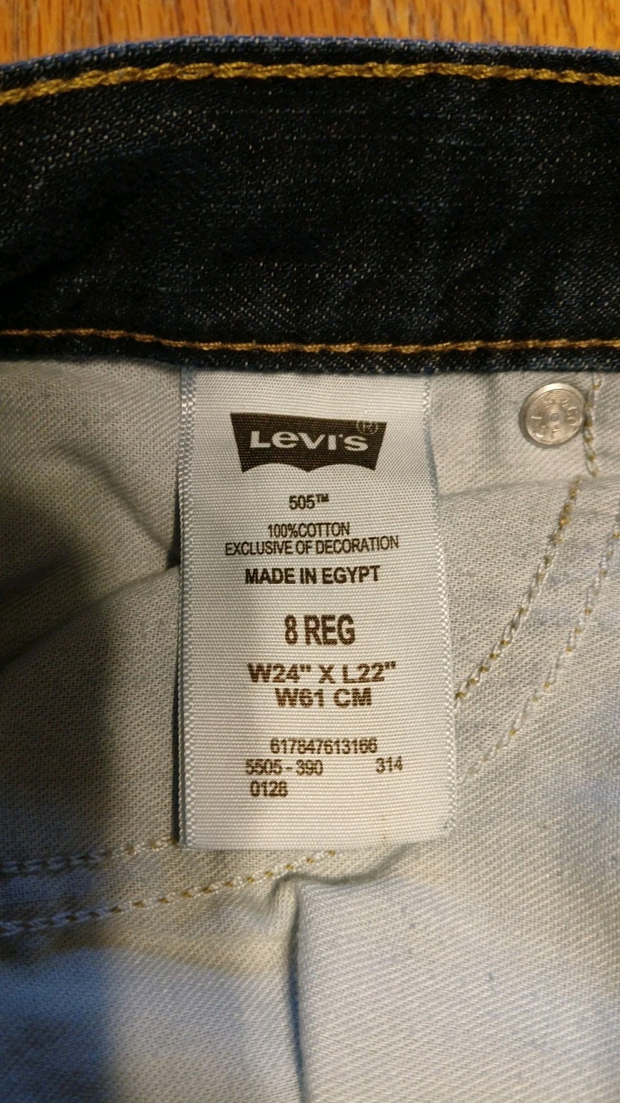 Levis 505 Regular Jeans Youth Size 8 Reg W24 L22 Blue Denim Kids