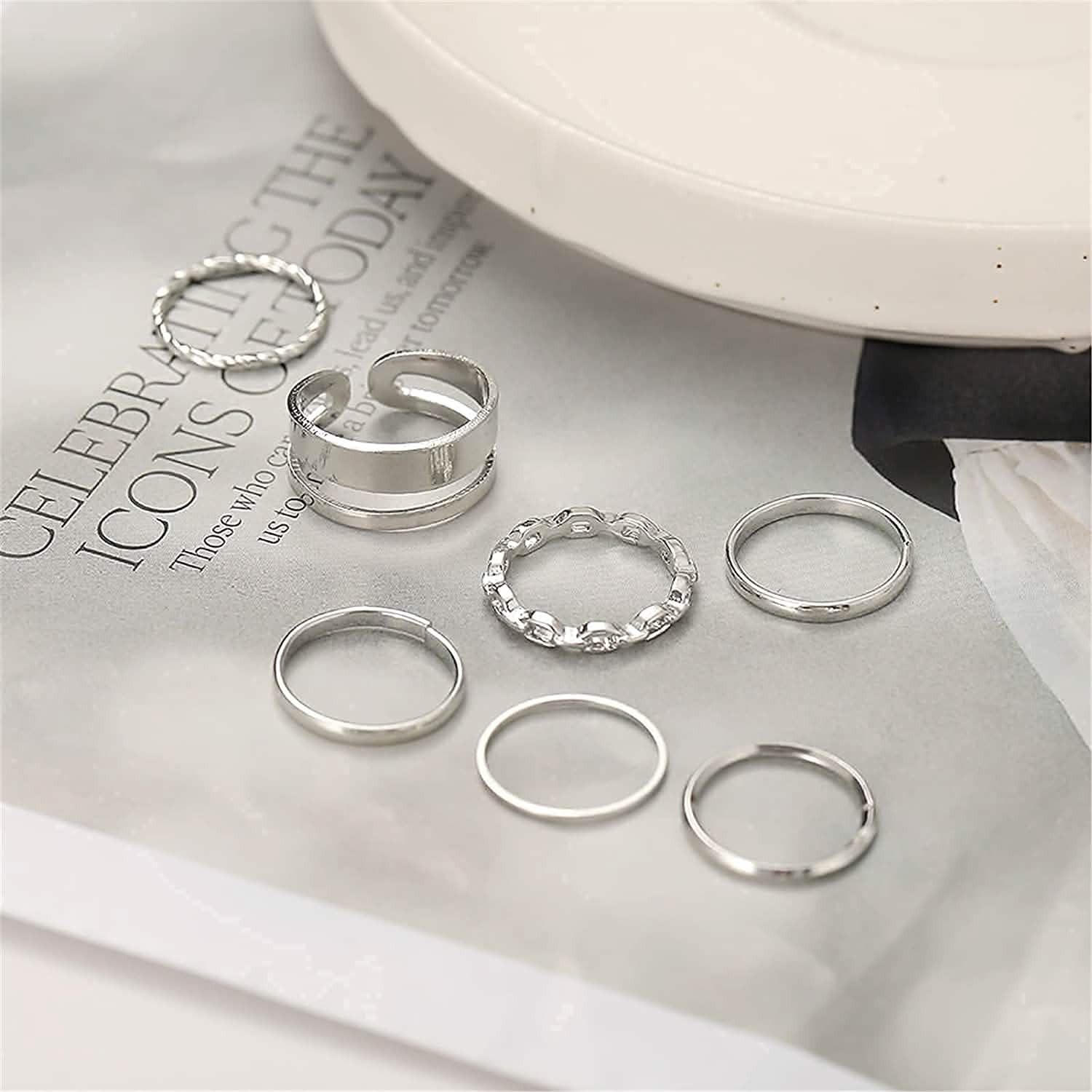 7-Piece: Women’s Gold Knuckle Ring Set