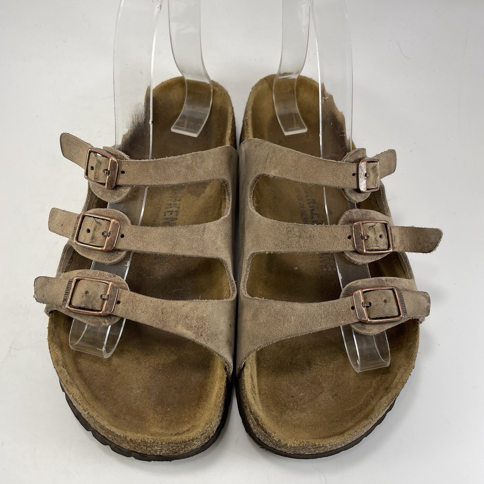 Birkenstock Florida Sandal Womens Size 39 US 8-8.5 Brown Oiled Leather Slides