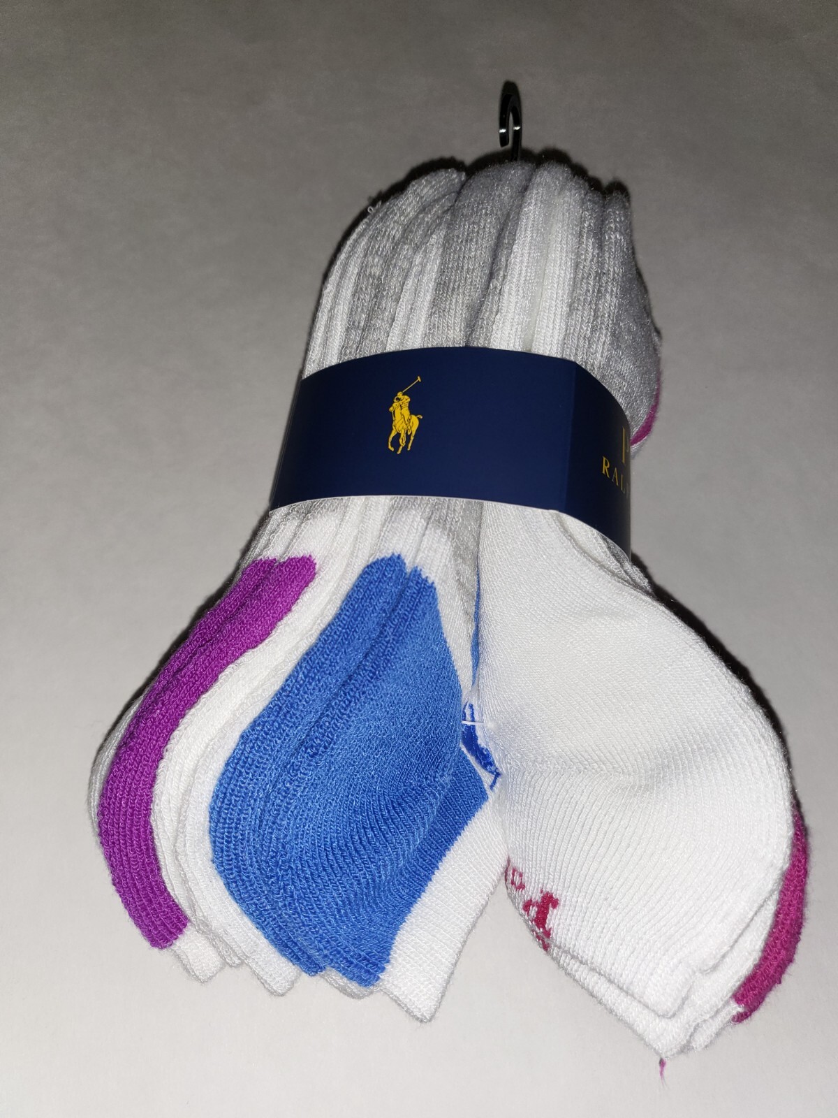 Polo Ralph Lauren 6-pair classic sport socks 6pk low cut socks White Black Navy