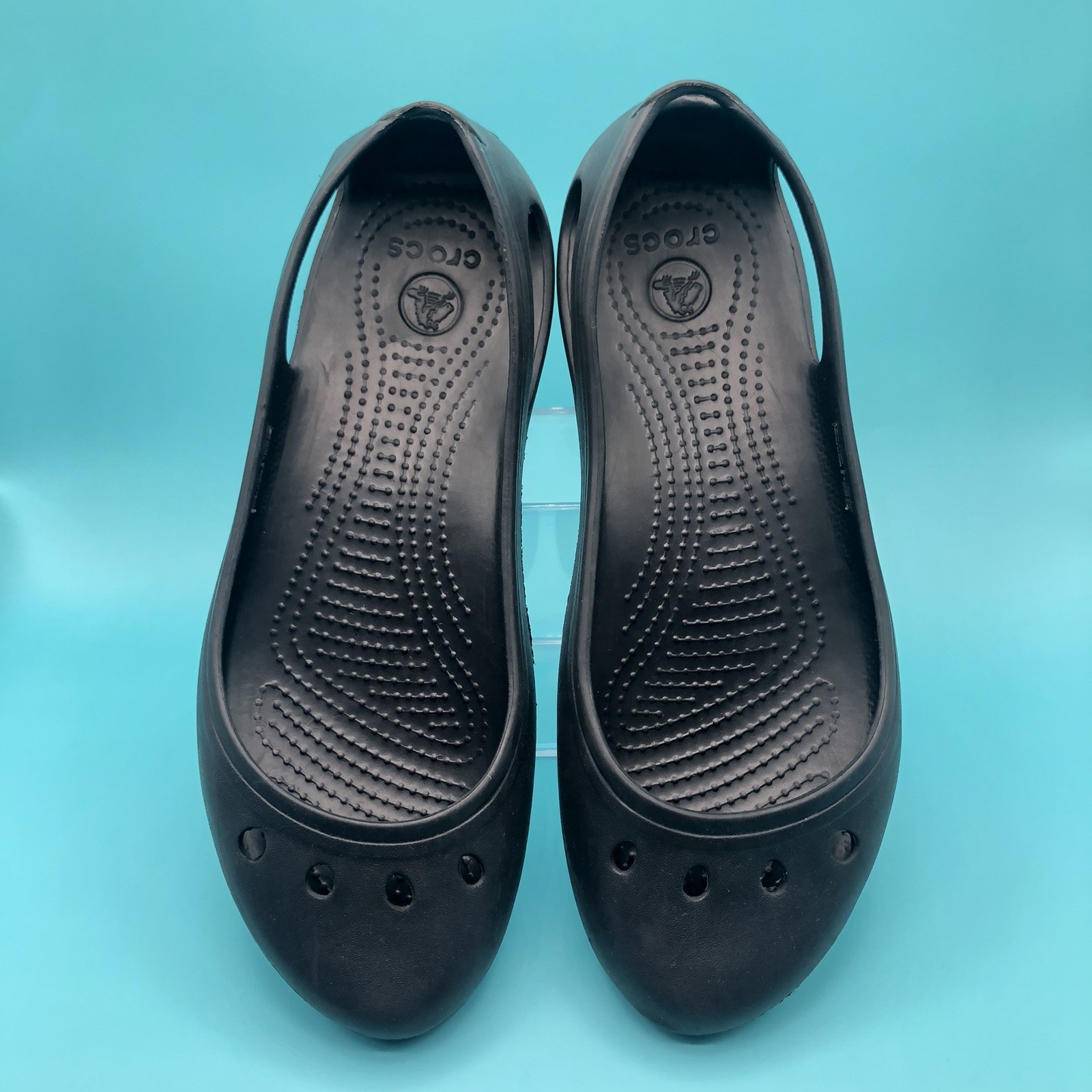 Crocs Kadee Shoes Womens Size 9 Black Ballet Flats Casual Comfort Slip On