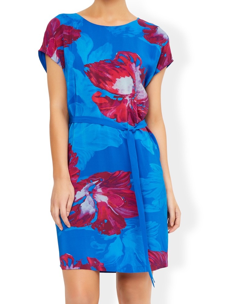 MONSOON Pippa Print Silk Front Tunic Dress Size UK 18 BNWT