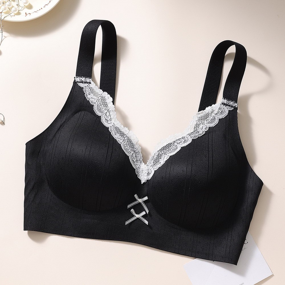 Women Bras 3/4 Cup seamless Wireless Thin push up Plus size Underwear 22091
