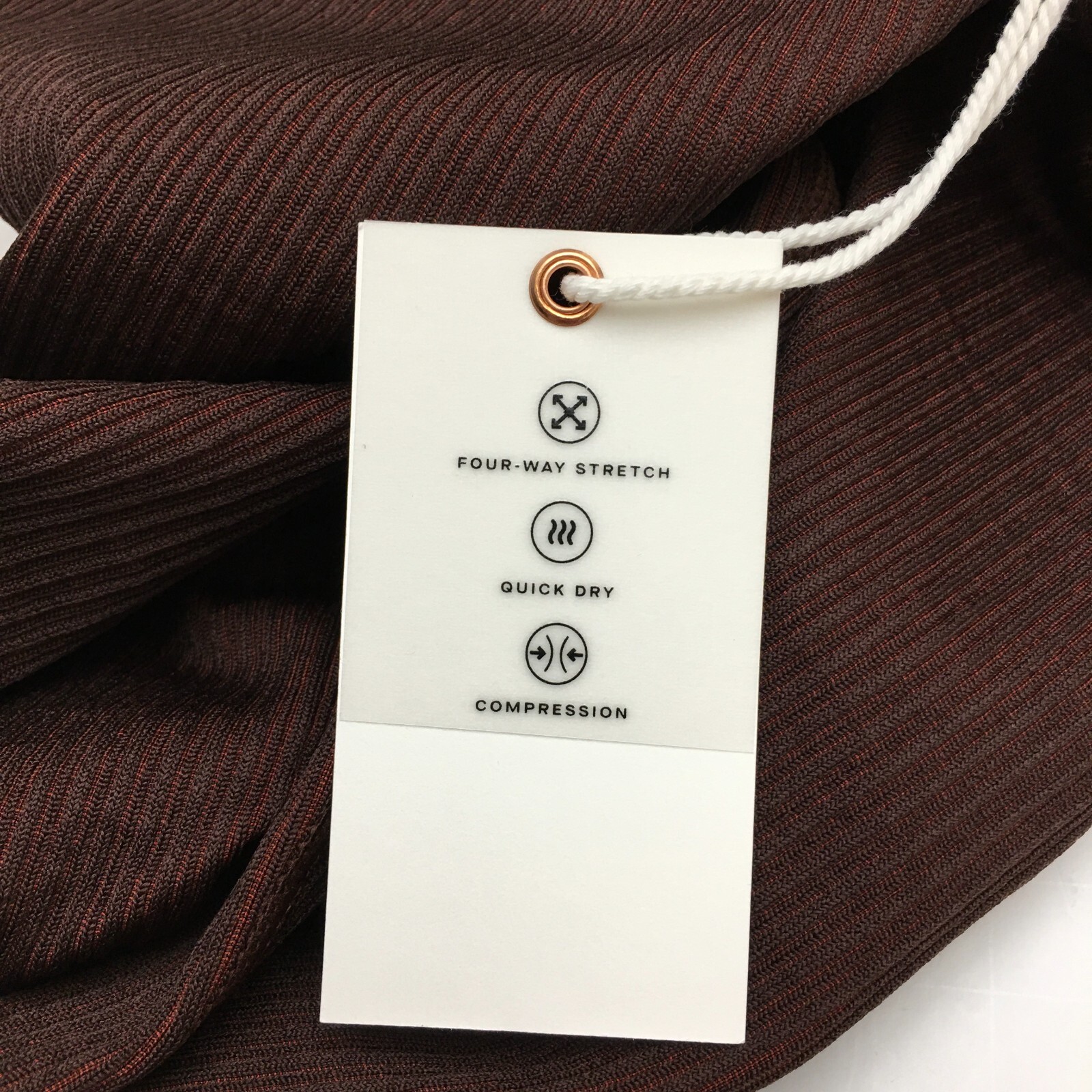 NEW Good American Brown The Seamless Ribbed Legging size 0 style GP0255C