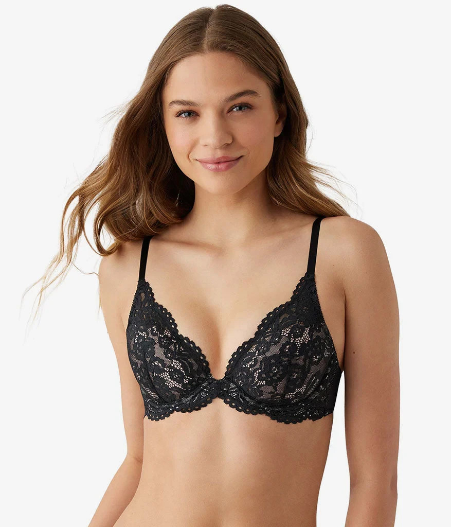 b.tempt’d Ciao Bella Plunge Contour Lace Bra 953344 Black 38B NWT! $48 MSRP