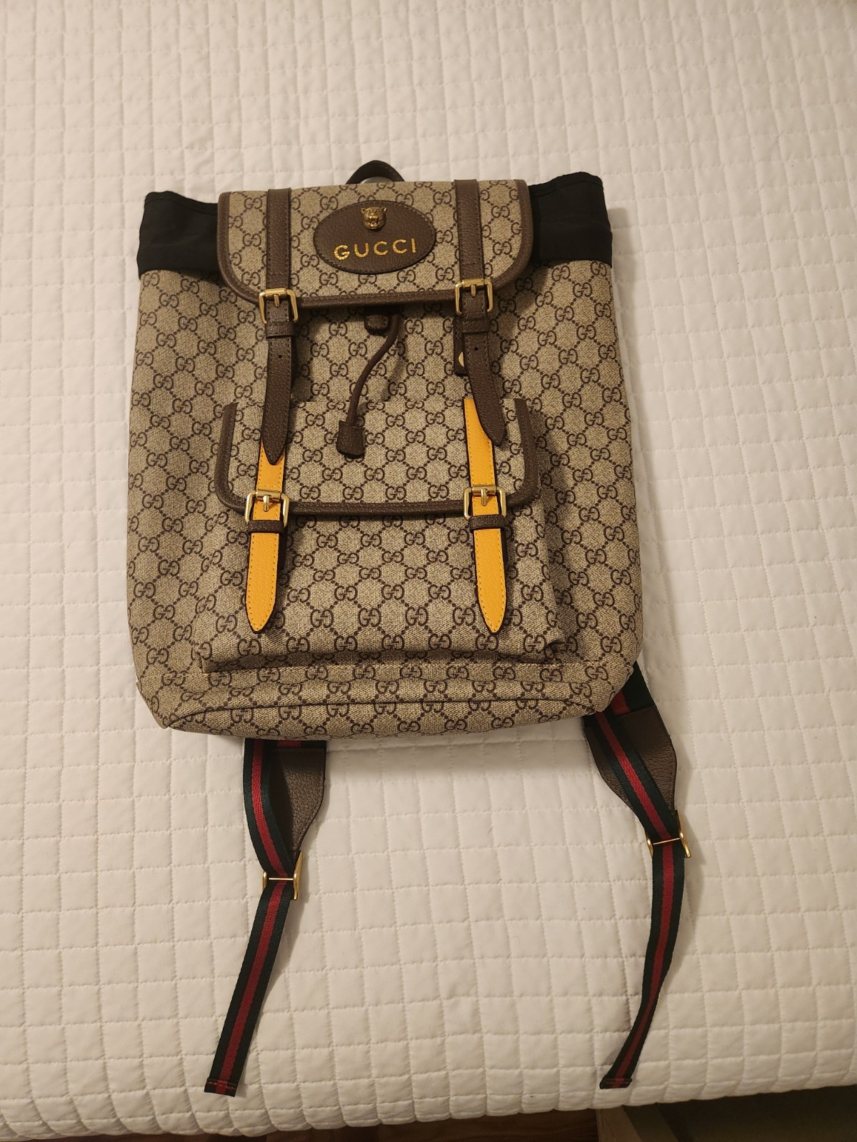 Gucci GG Backpack Beige/Ebony Canvas/Leather