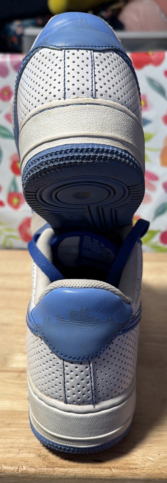 Nike Air Force 1 Premium ’07 Blue DIAMOND PHILLY Size 7.5 315122-441. !!!!