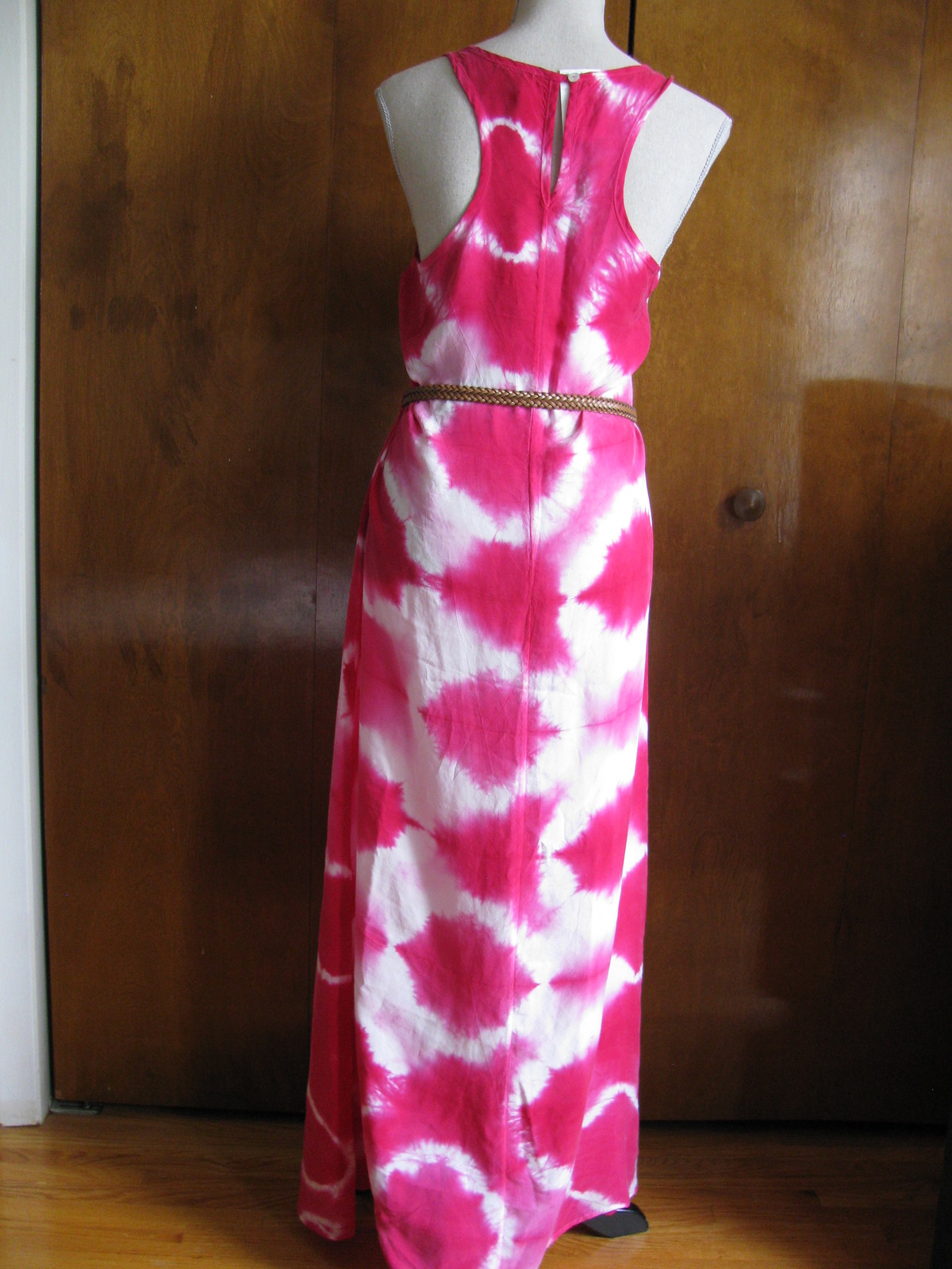 C&C California women’s pink white long dress size Medium