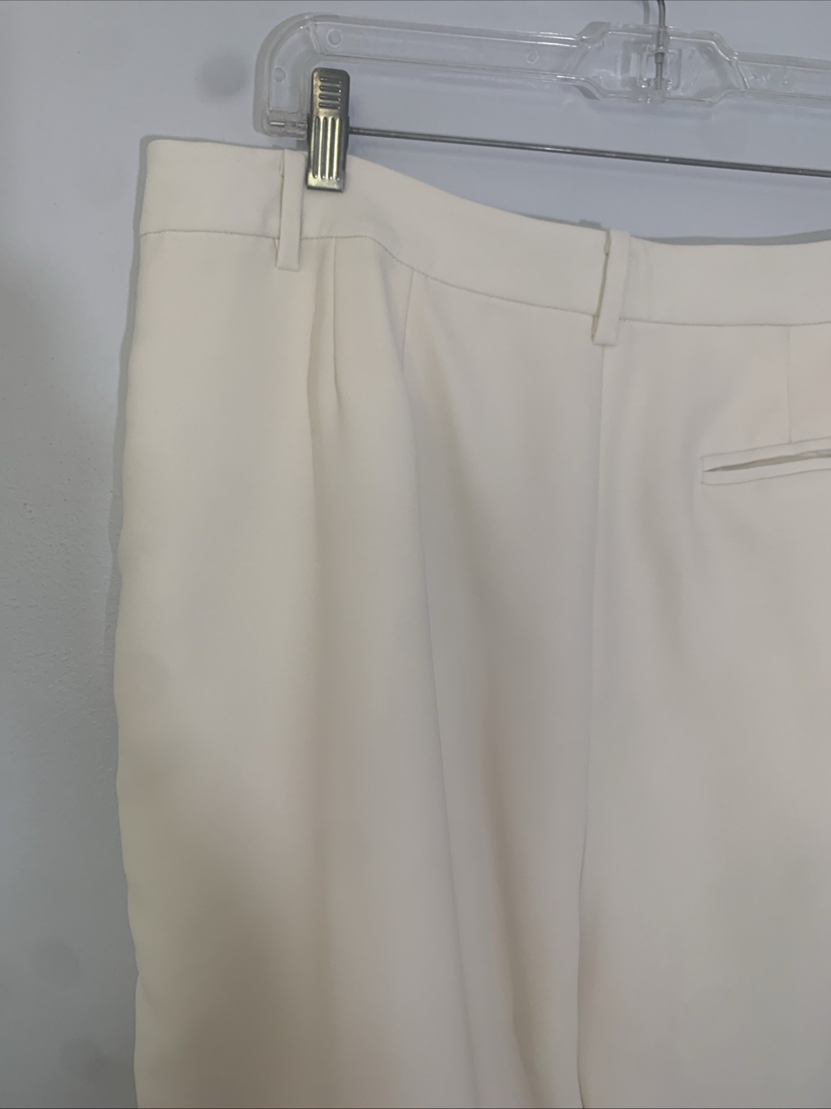 LRL Black Label Wide Leg Trouser Pants Women Size 16 Winter Cream Inseam 29.5 in