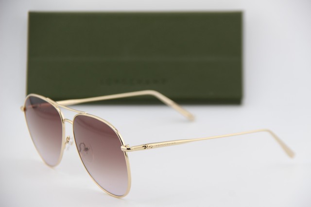NEW LONGCHAMP LO 139S 718 GOLD GUNMETAL GRADIENT SUNGLASSES FRAMES 59-14