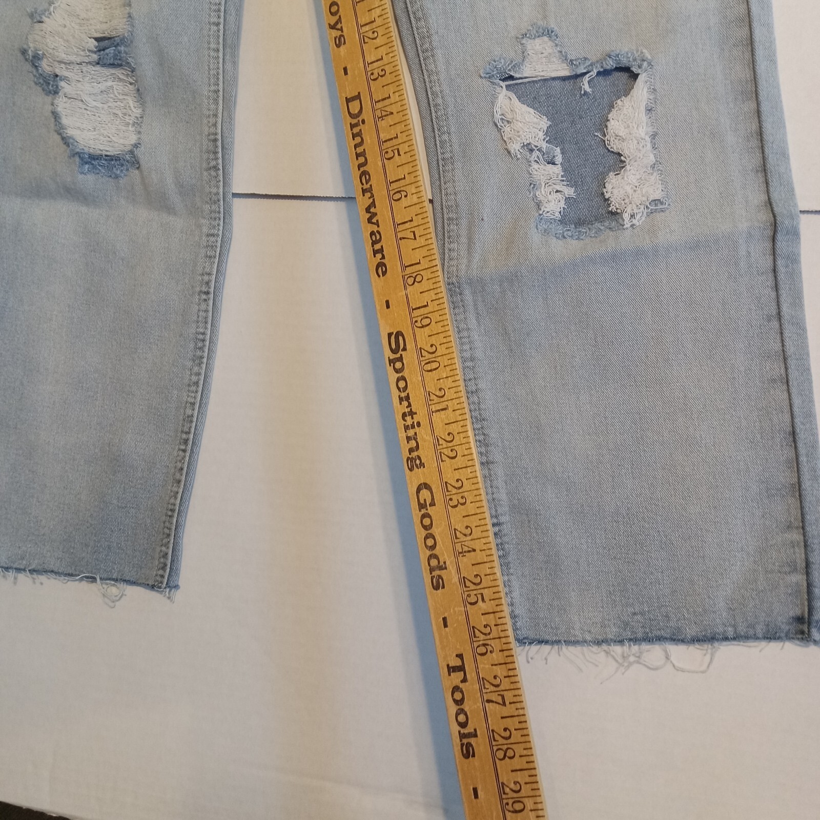 Blue Savvy Women’s Light Wash Straight Highrise Denim Mom Jeans Size 5/27