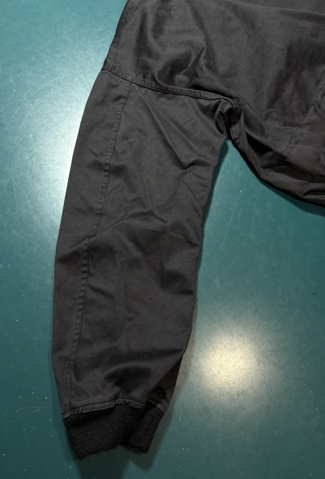 VTG 1991 French Police Dog Handler Bomber Jacket J. Veyrier Black 100L DMC Zip