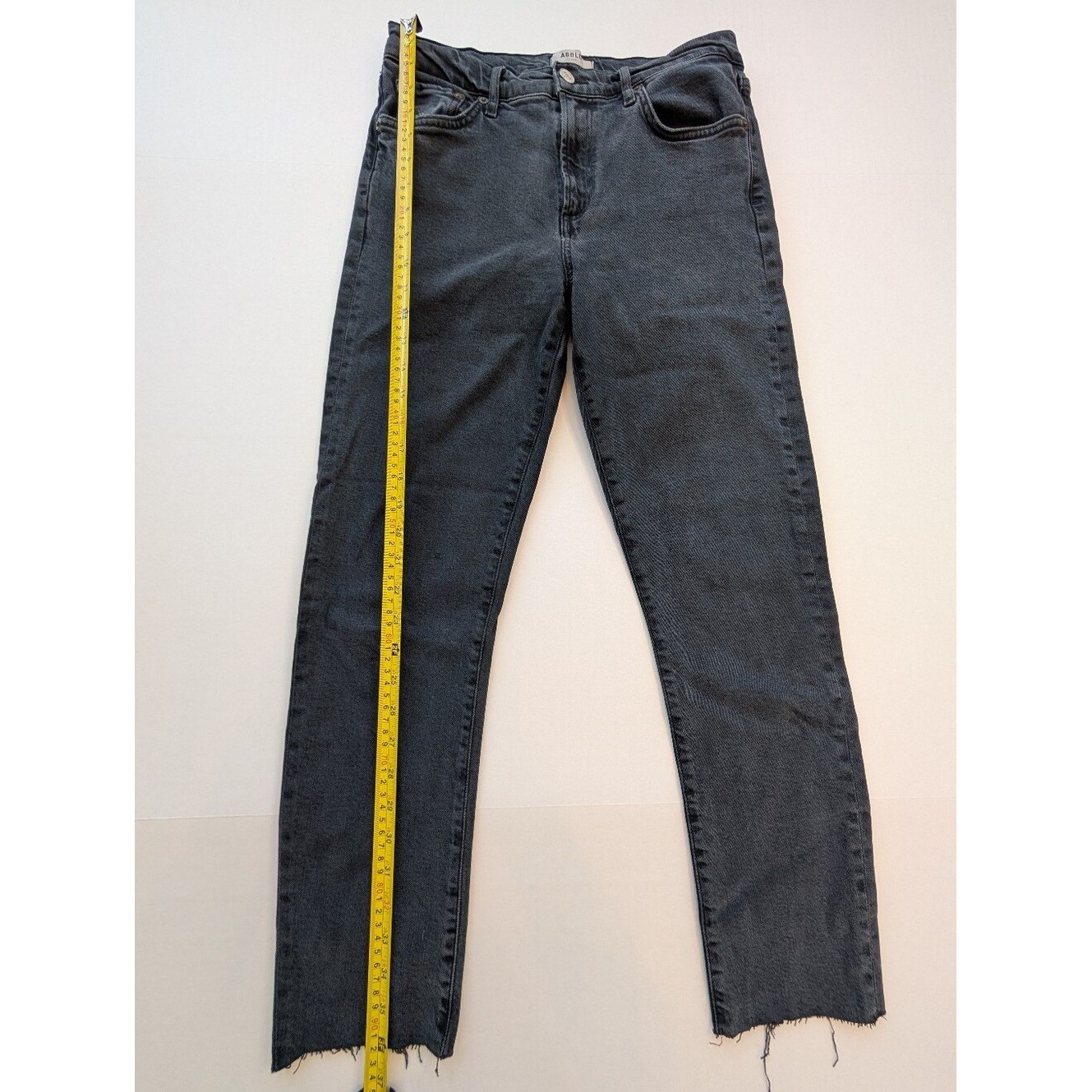 AGOLDE Toni Jean in Washed Black